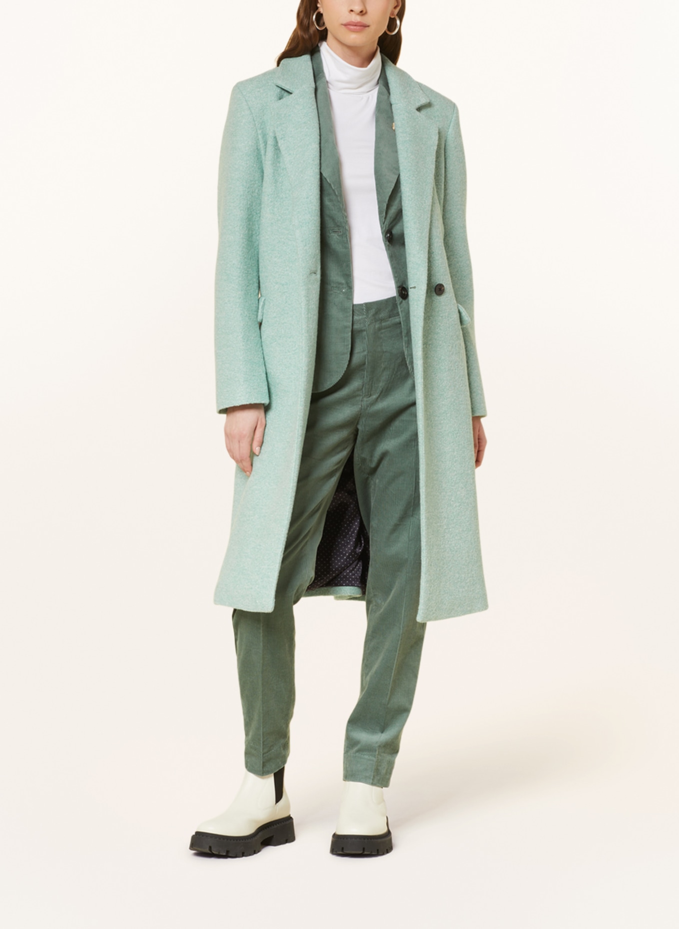 SCOTCH & SODA Bouclé coat, Color: MINT (Image 2)