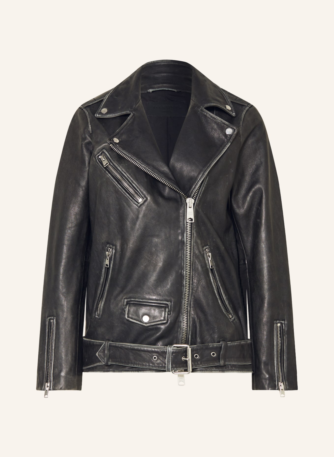 ALLSAINTS Leather jacket BILLIE, Color: BLACK (Image 1)