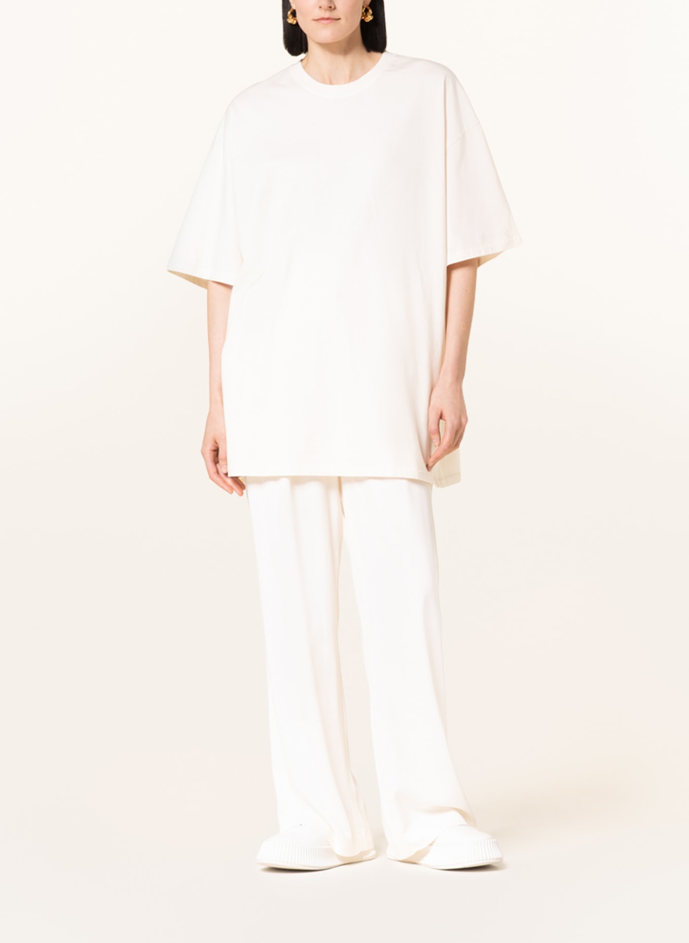 black palms Oversized shirt, Color: CREAM (Image 2)