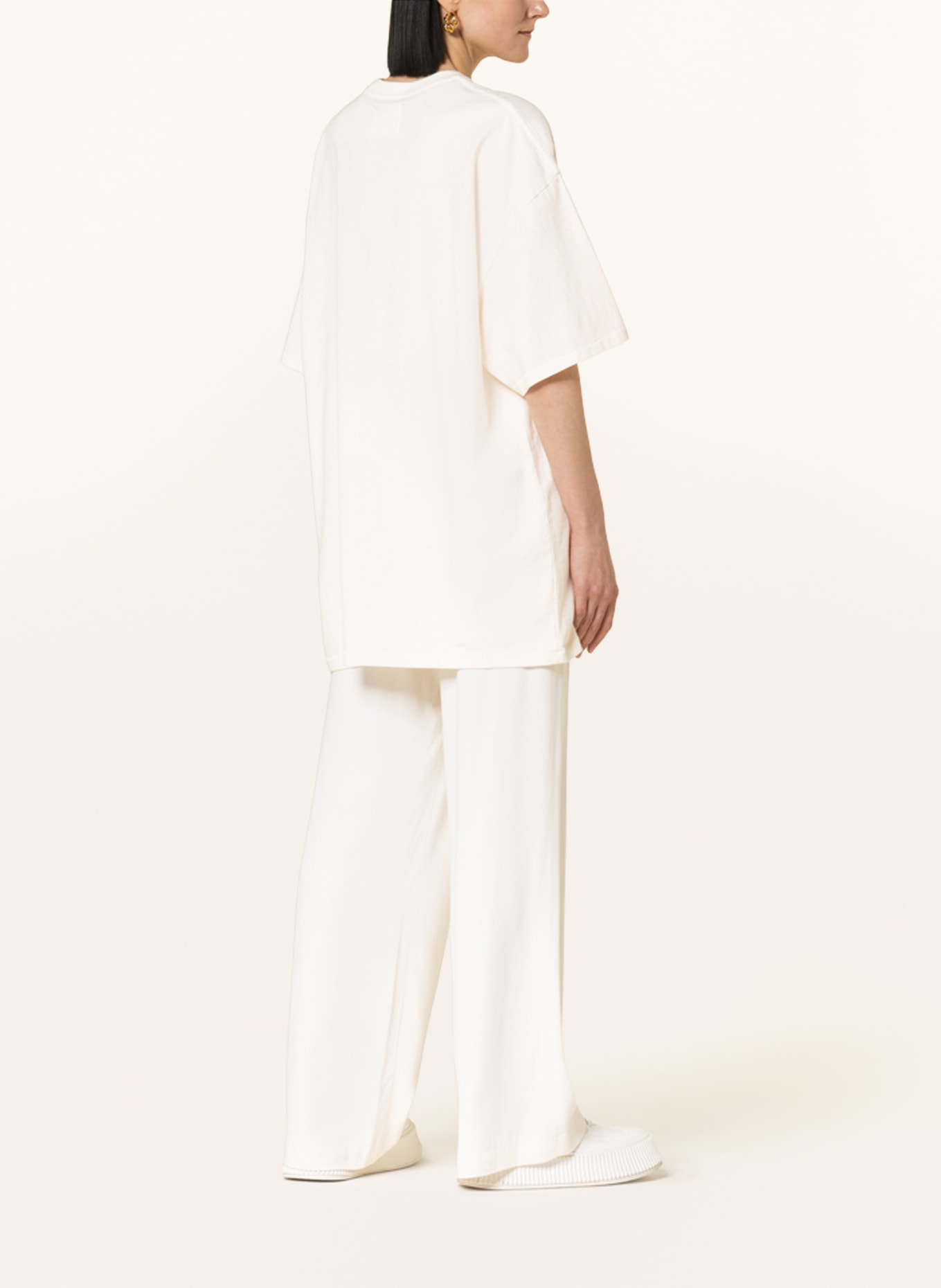 black palms Oversized shirt, Color: CREAM (Image 3)