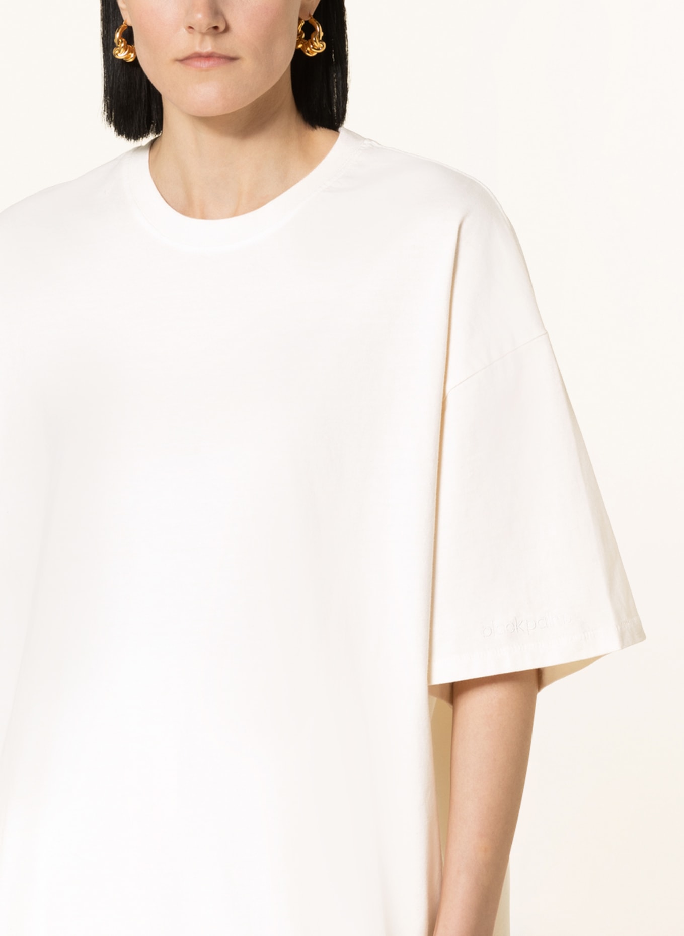 black palms Oversized shirt, Color: CREAM (Image 4)