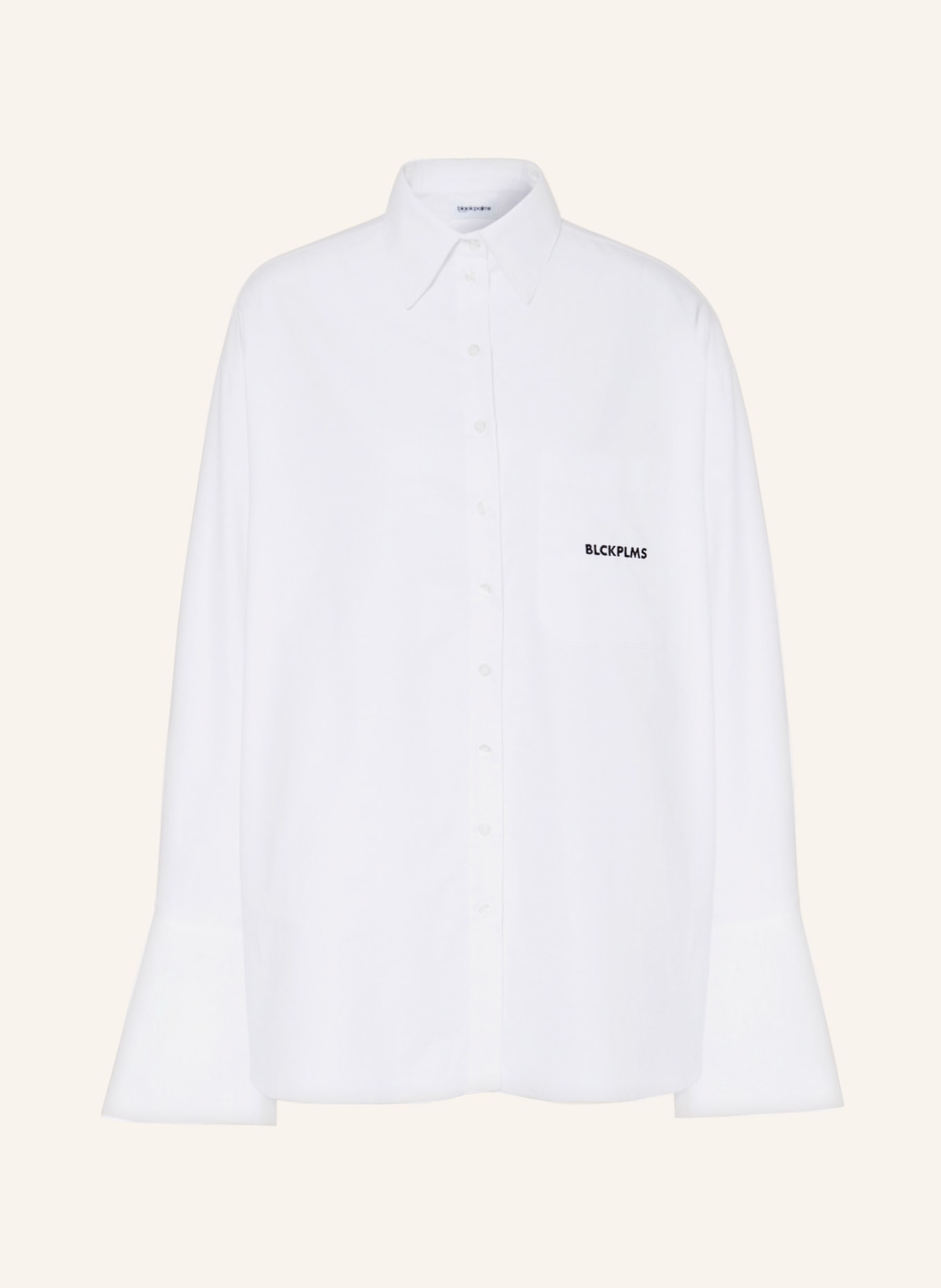 black palms Oversized shirt blouse OPEN WOLLY, Color: WHITE (Image 1)