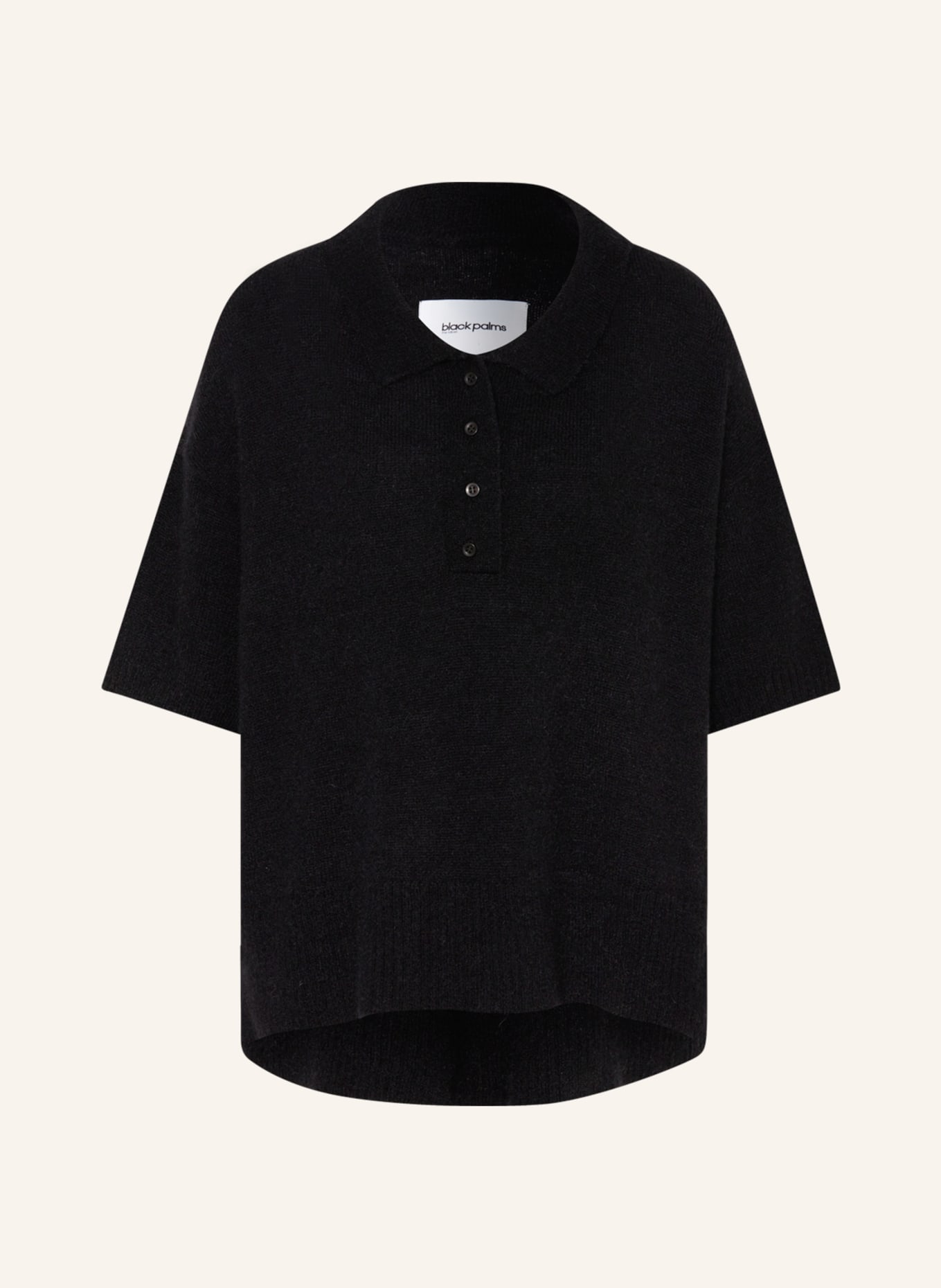 black palms Short sleeve sweater KINDA, Color: BLACK (Image 1)