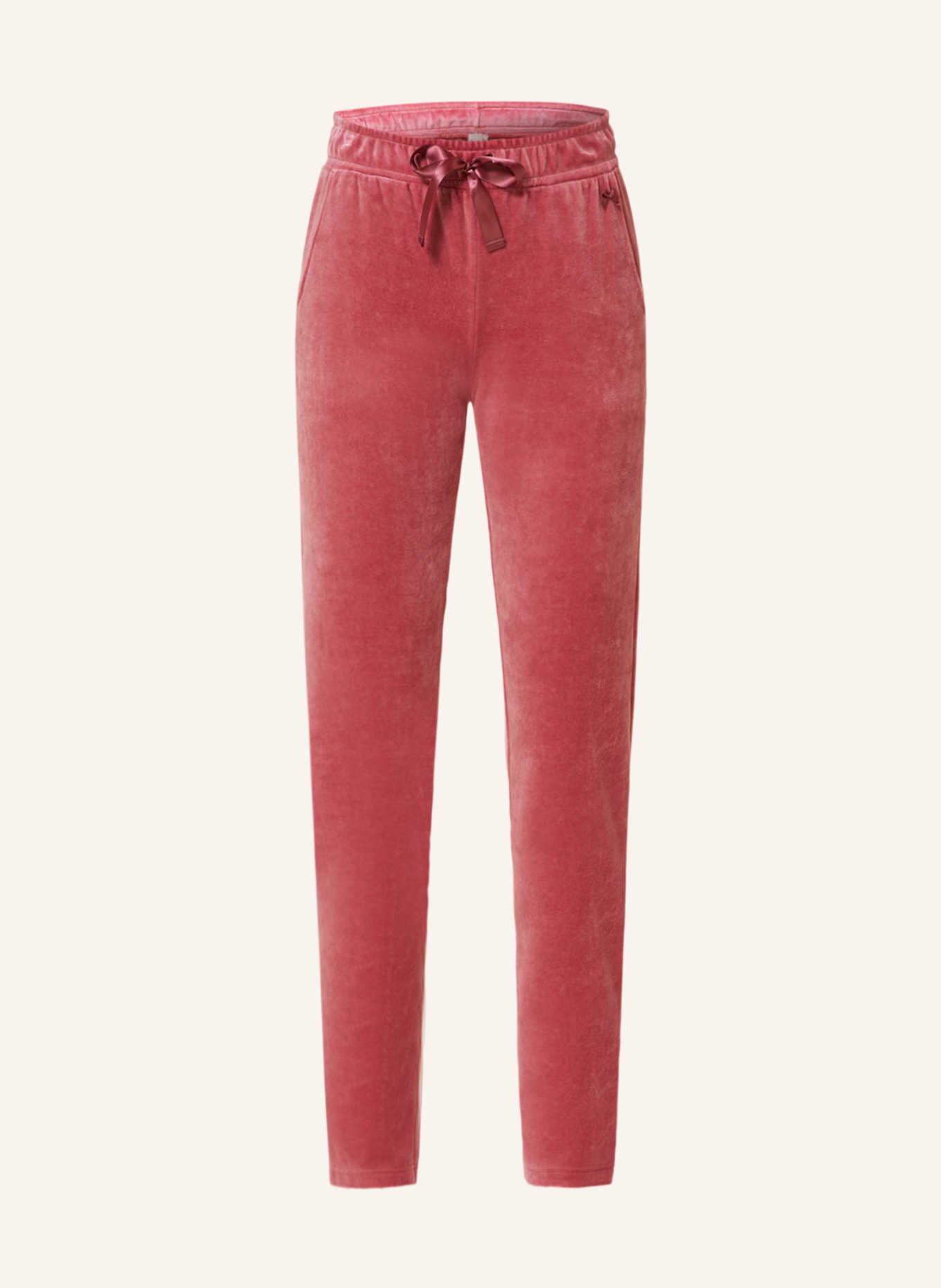 SHORT STORIES Lounge pants made of velour, Color: FUCHSIA (Image 1)