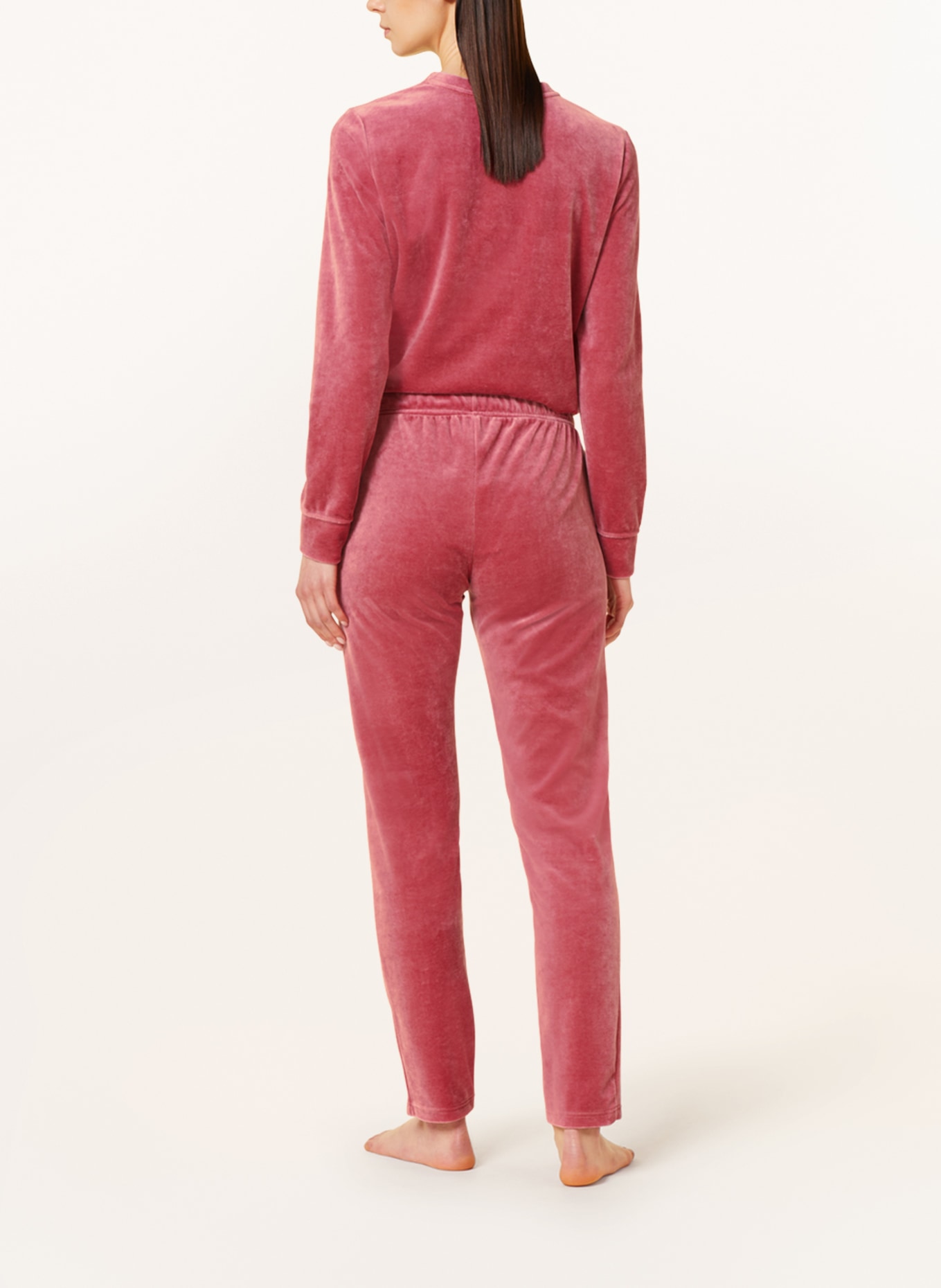 SHORT STORIES Lounge pants made of velour, Color: FUCHSIA (Image 3)