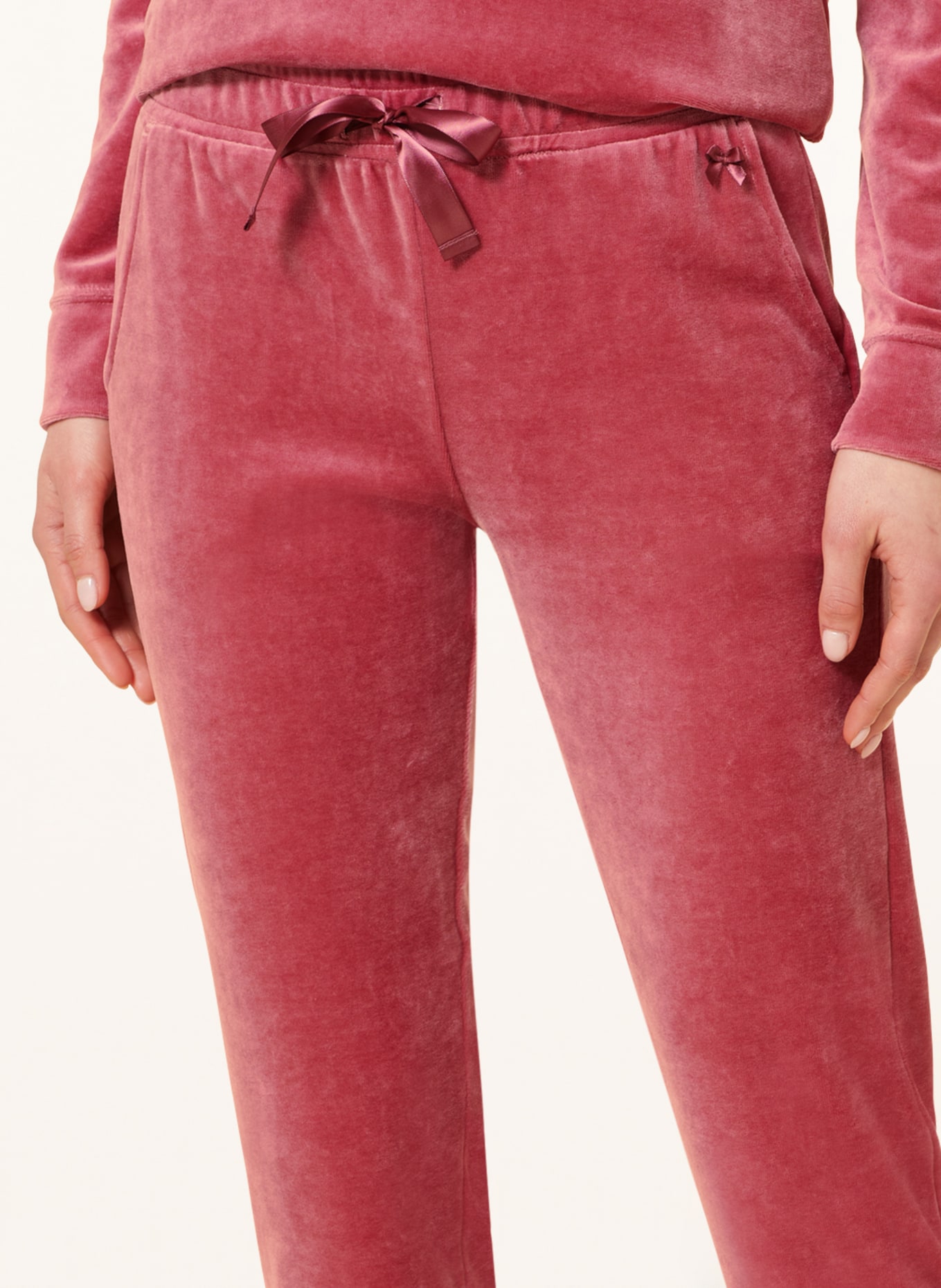 SHORT STORIES Lounge pants made of velour, Color: FUCHSIA (Image 5)
