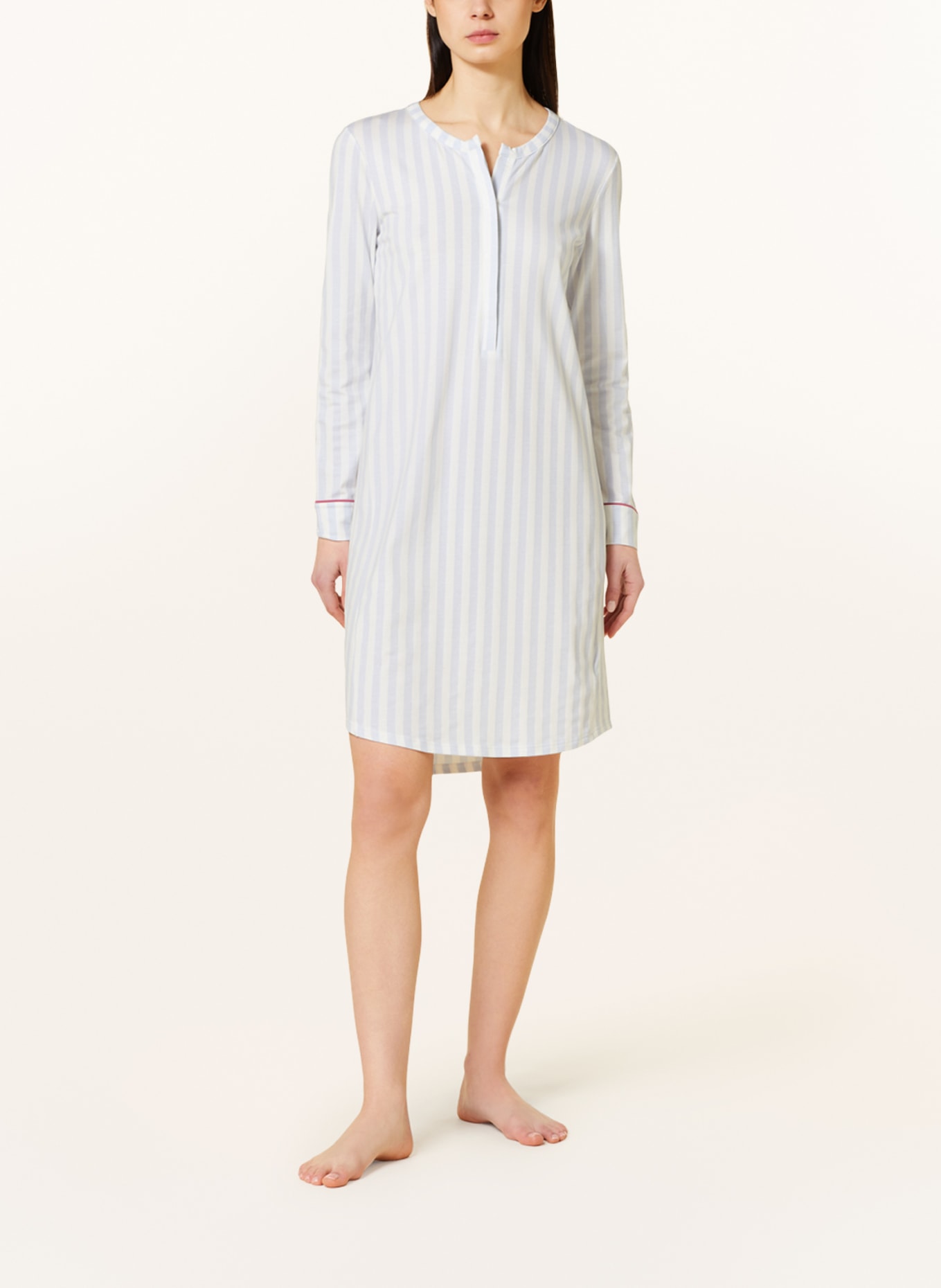 SHORT STORIES Nightgown, Color: LIGHT BLUE/ WHITE (Image 2)