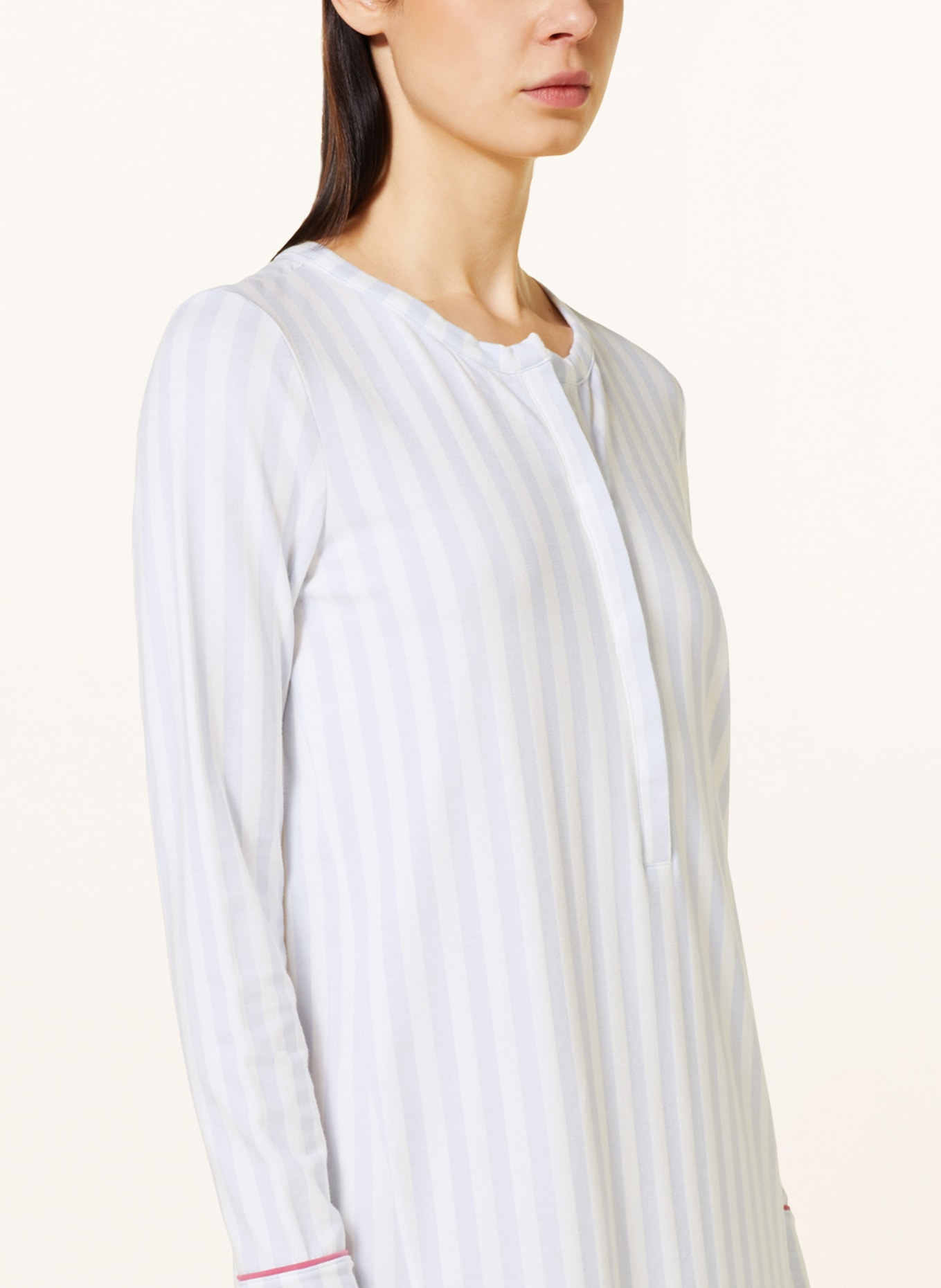 SHORT STORIES Nightgown, Color: LIGHT BLUE/ WHITE (Image 4)