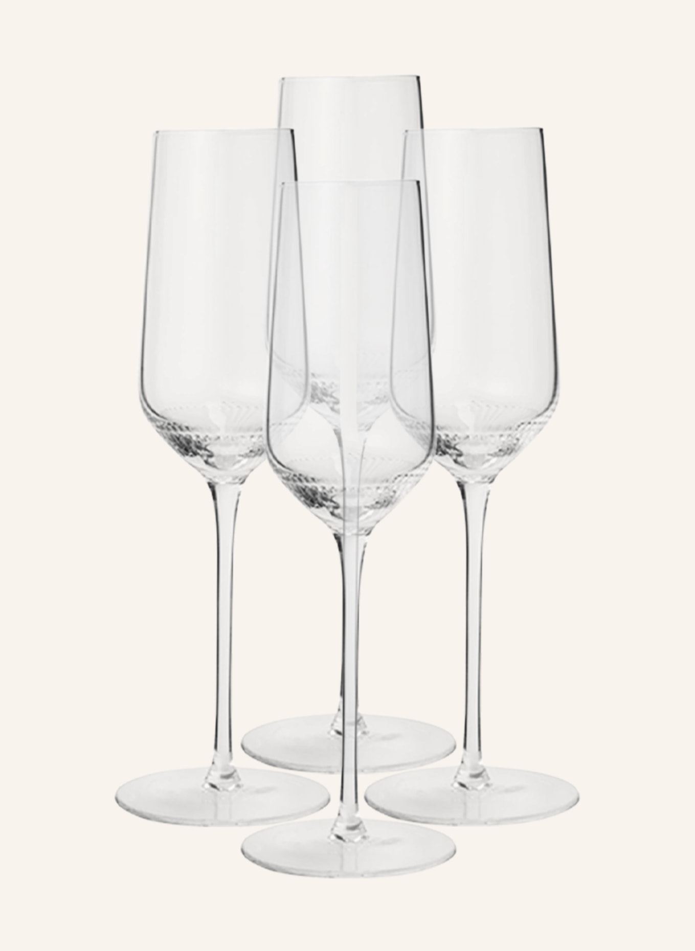 Marc O'Polo Set of 4 champagne glasses, Color: WHITE (Image 1)
