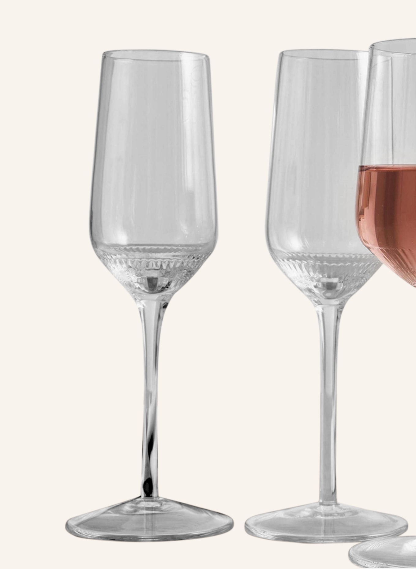 Marc O'Polo Set of 4 champagne glasses, Color: WHITE (Image 3)
