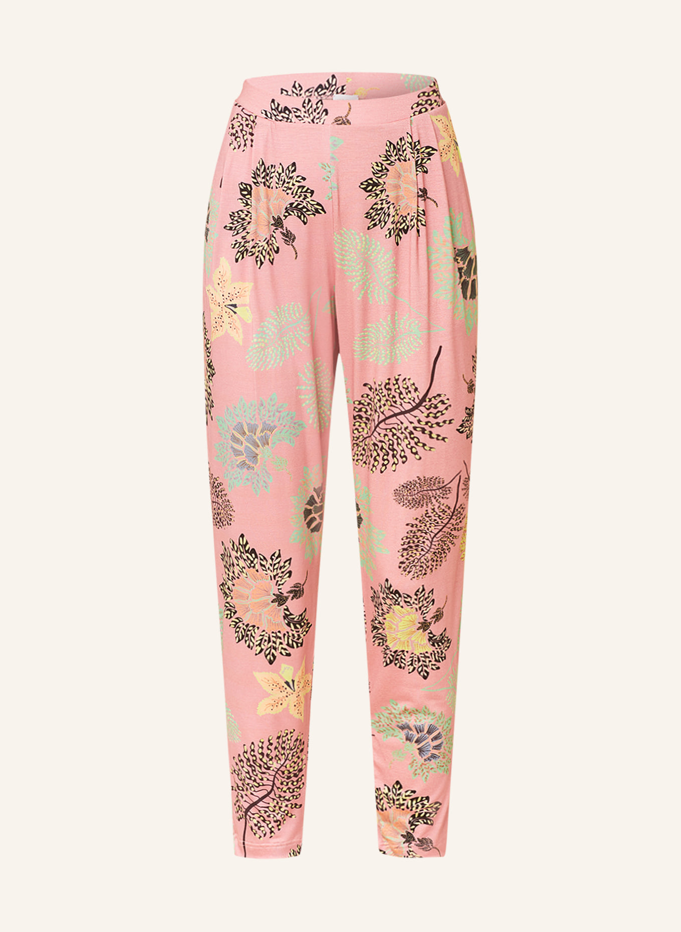 mey Spodnie od piżamy z serii ALAINA, Kolor: RÓŻOWY/ ZIELONY/ CZARNY (Obrazek 1)