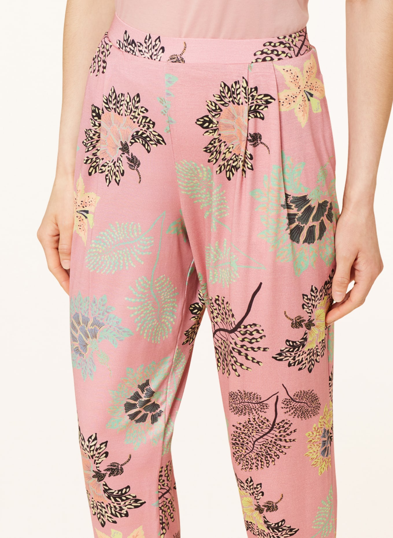 mey Pajama pants series ALAINA, Color: PINK/ GREEN/ BLACK (Image 5)