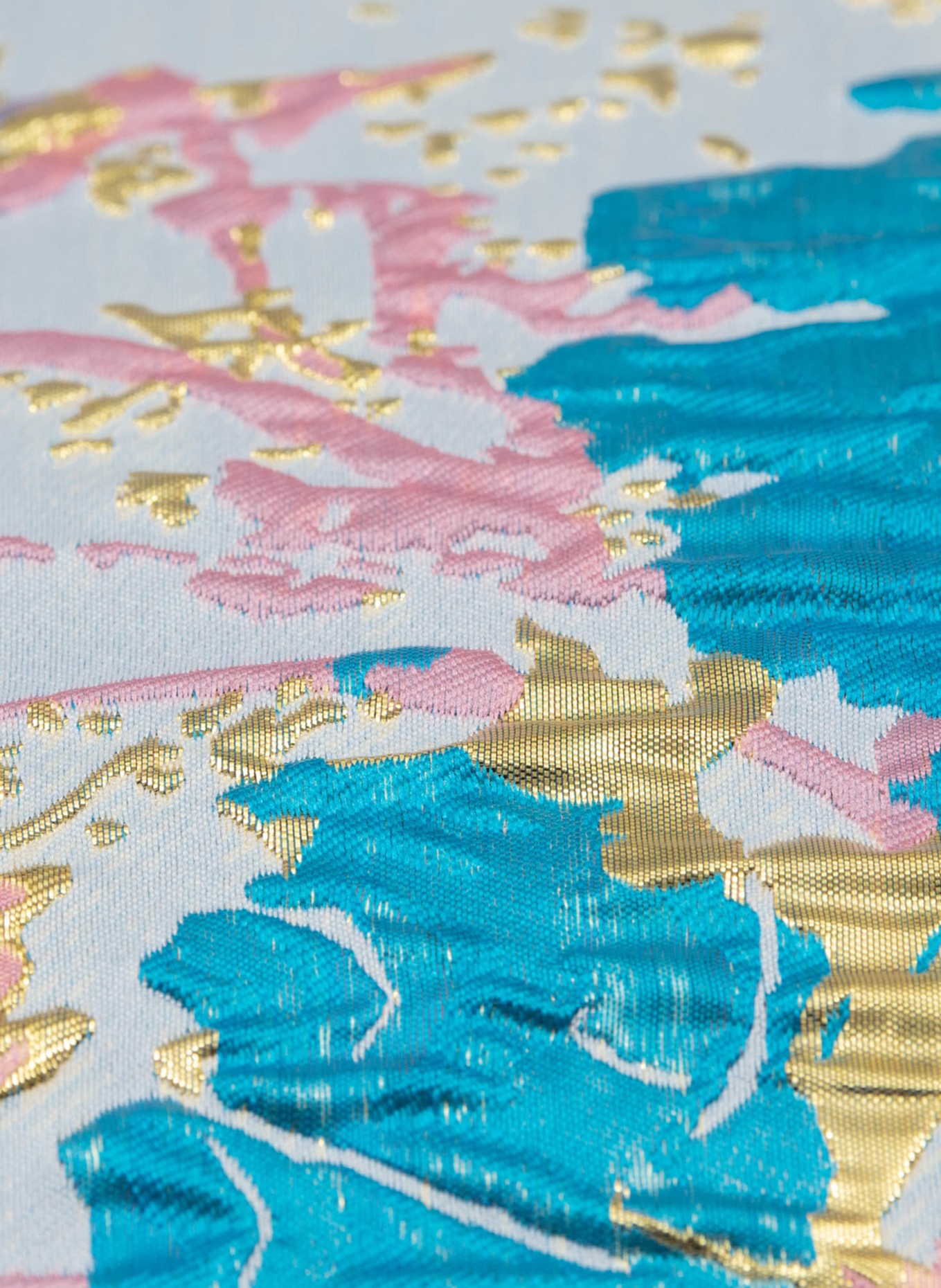 DAGNY Ozdobný povlak na polštář s lesklou přízí, Barva: TMAVĚ MODRÁ/ RŮŽOVÁ/ ZLATÁ (Obrázek 2)