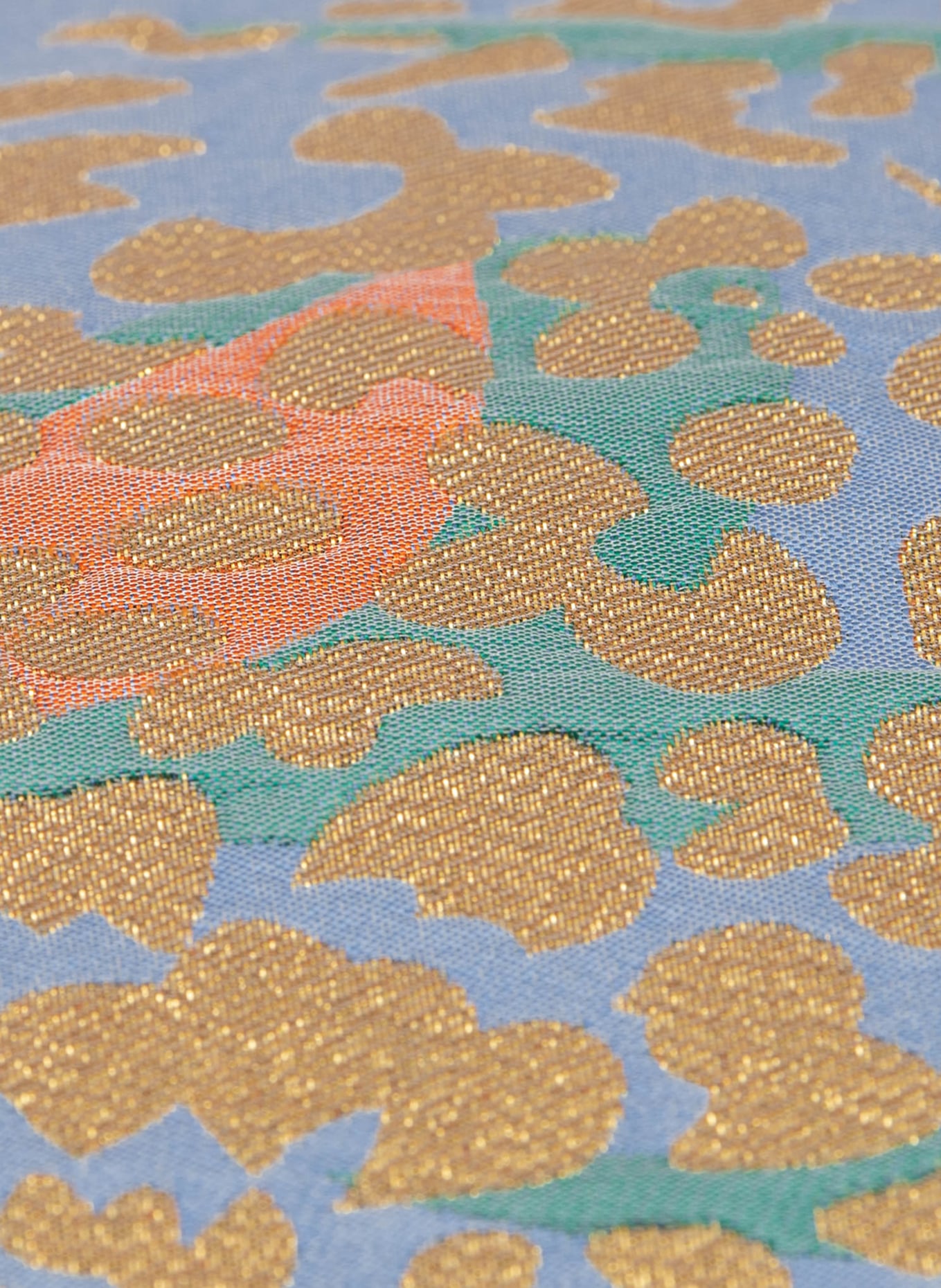 DAGNY Ozdobný povlak na polštář s třpytivou přízí, Barva: TMAVĚ MODRÁ/ ZLATÁ/ ZELENÁ (Obrázek 2)