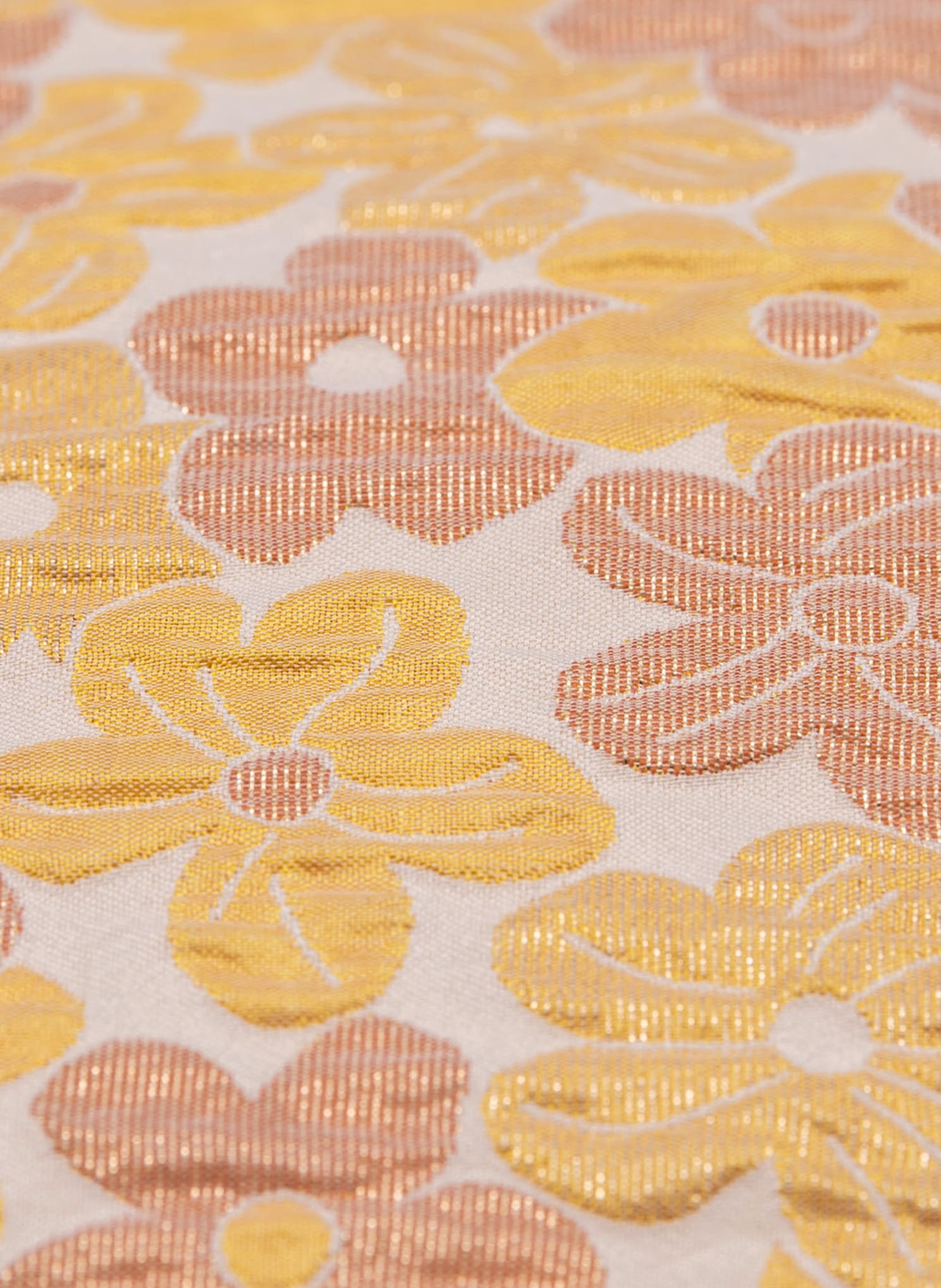 DAGNY Decorative cushion cover with glitter thread, Color: CREAM/ YELLOW/ LIGHT ORANGE (Image 2)