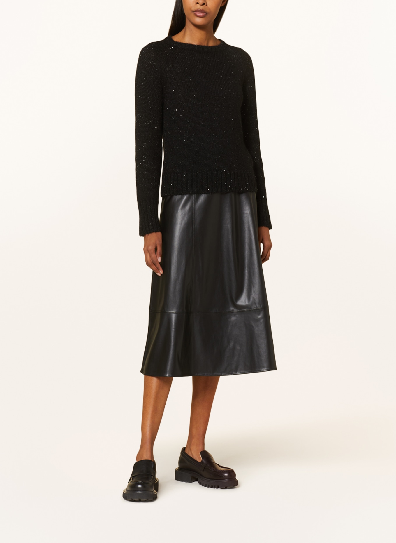 MARELLA Sweater VADET with alpaca and sequins, Color: BLACK (Image 2)