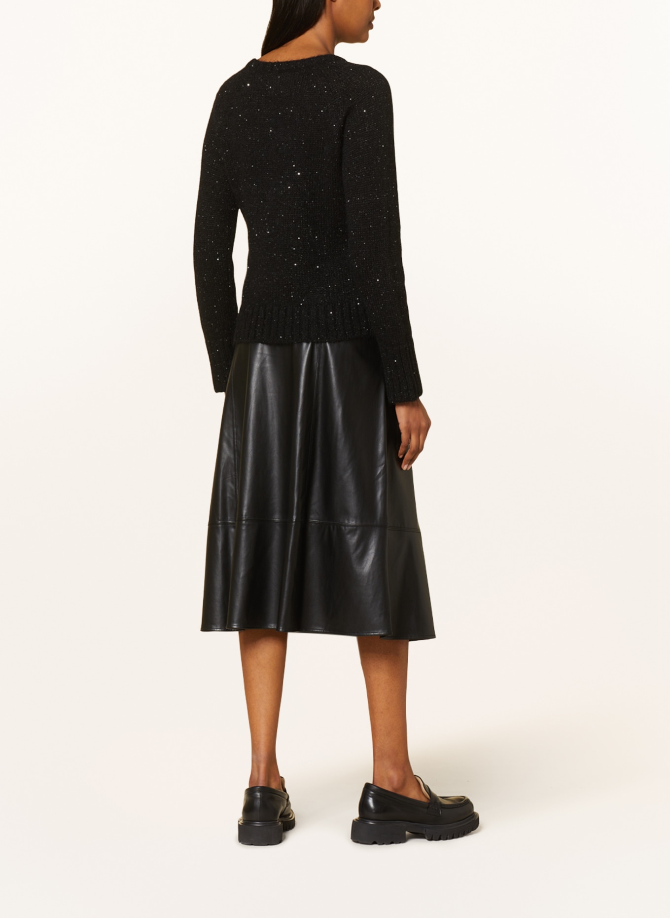 MARELLA Sweater VADET with alpaca and sequins, Color: BLACK (Image 3)