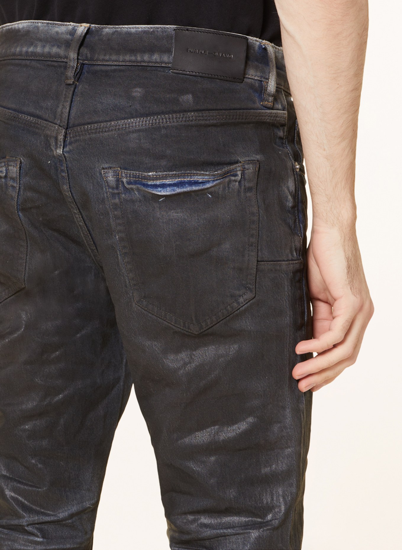 PURPLE BRAND Jeans Straight Fit, Farbe: DCDB FLARE BLACK (Bild 6)