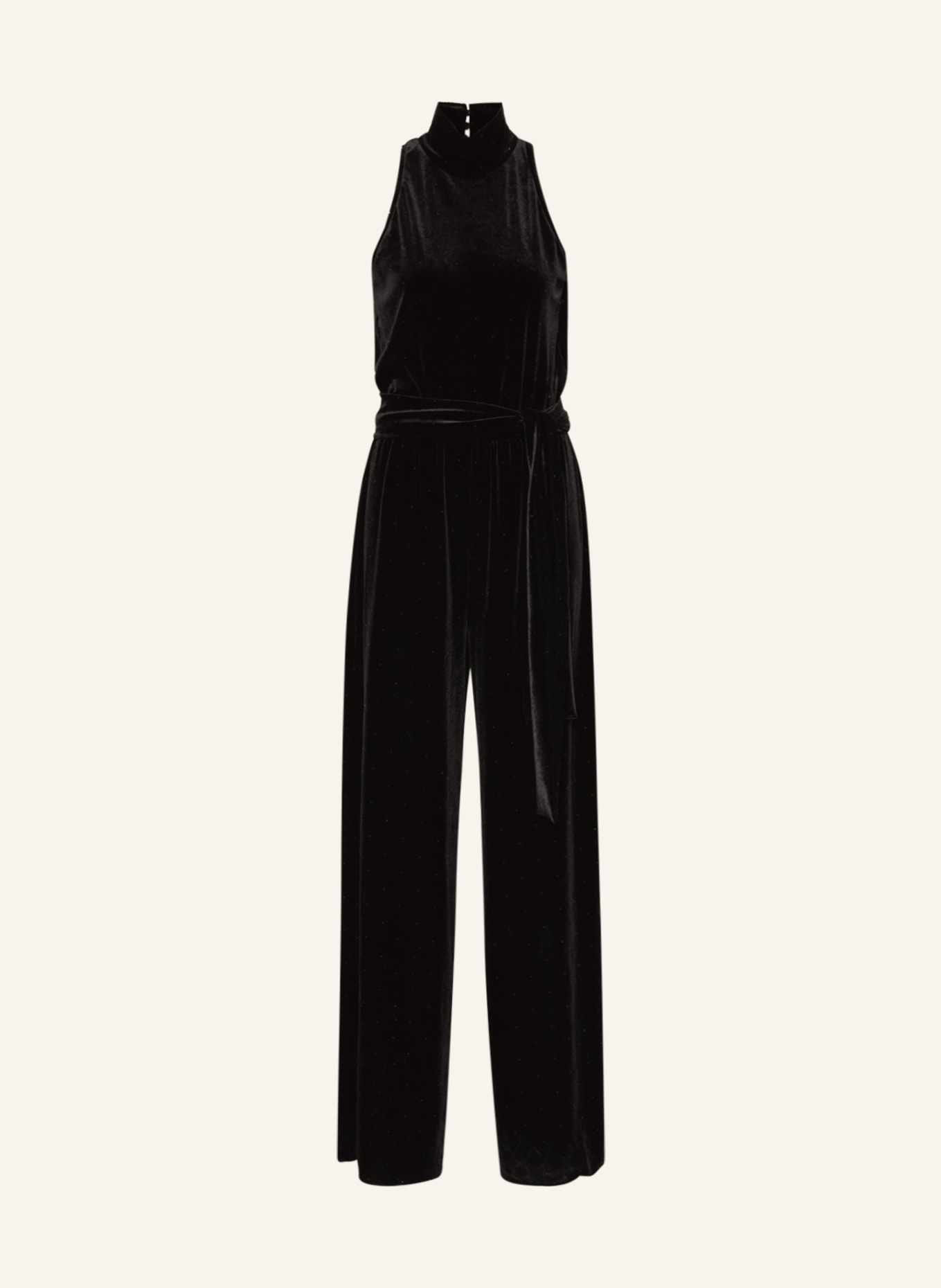 MAX & Co. Velvet jumpsuit MINNIE with decorative gems, Color: BLACK (Image 1)