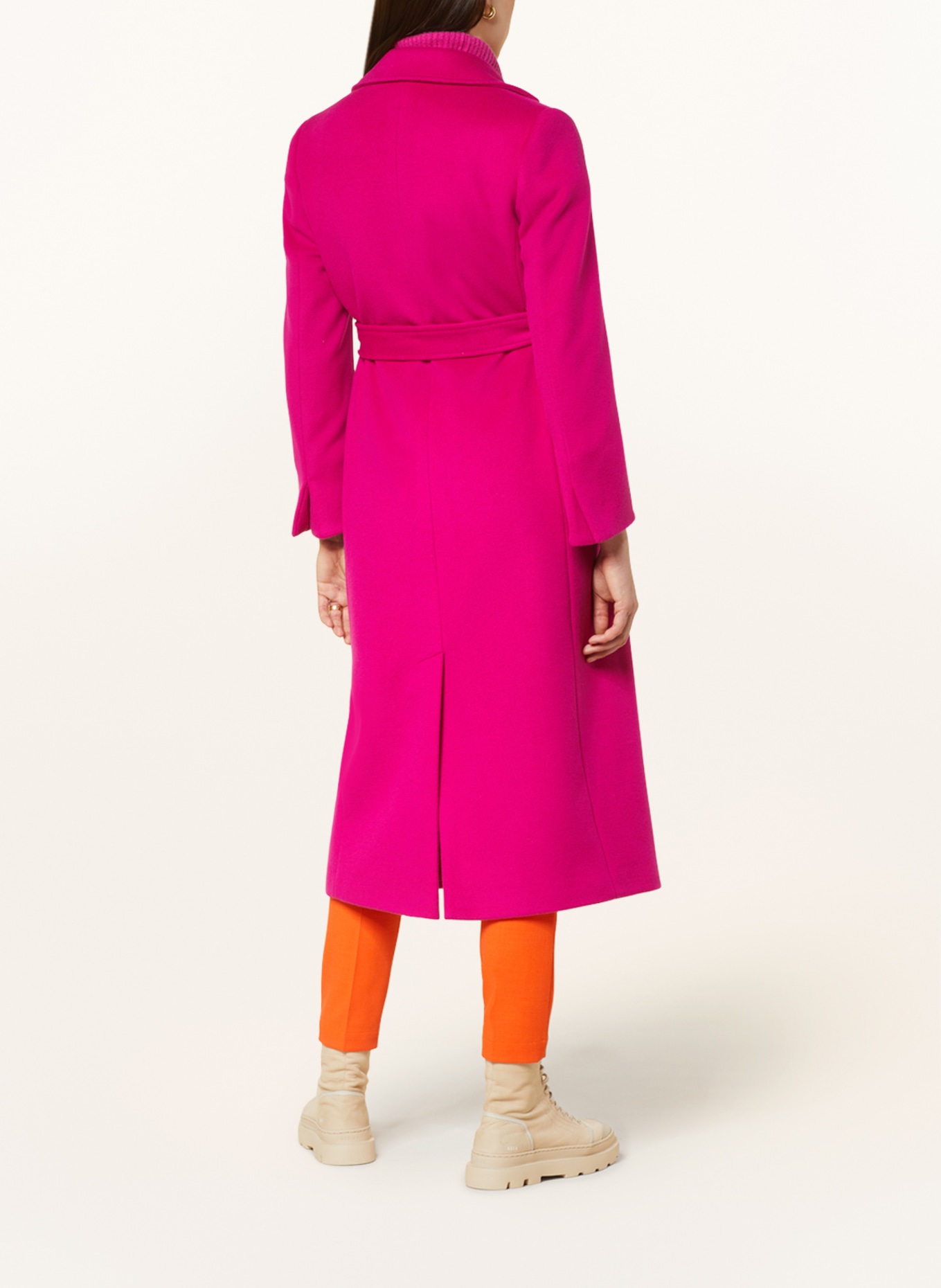 MAX & Co. Wool coat LONGRUN, Color: FUCHSIA (Image 3)
