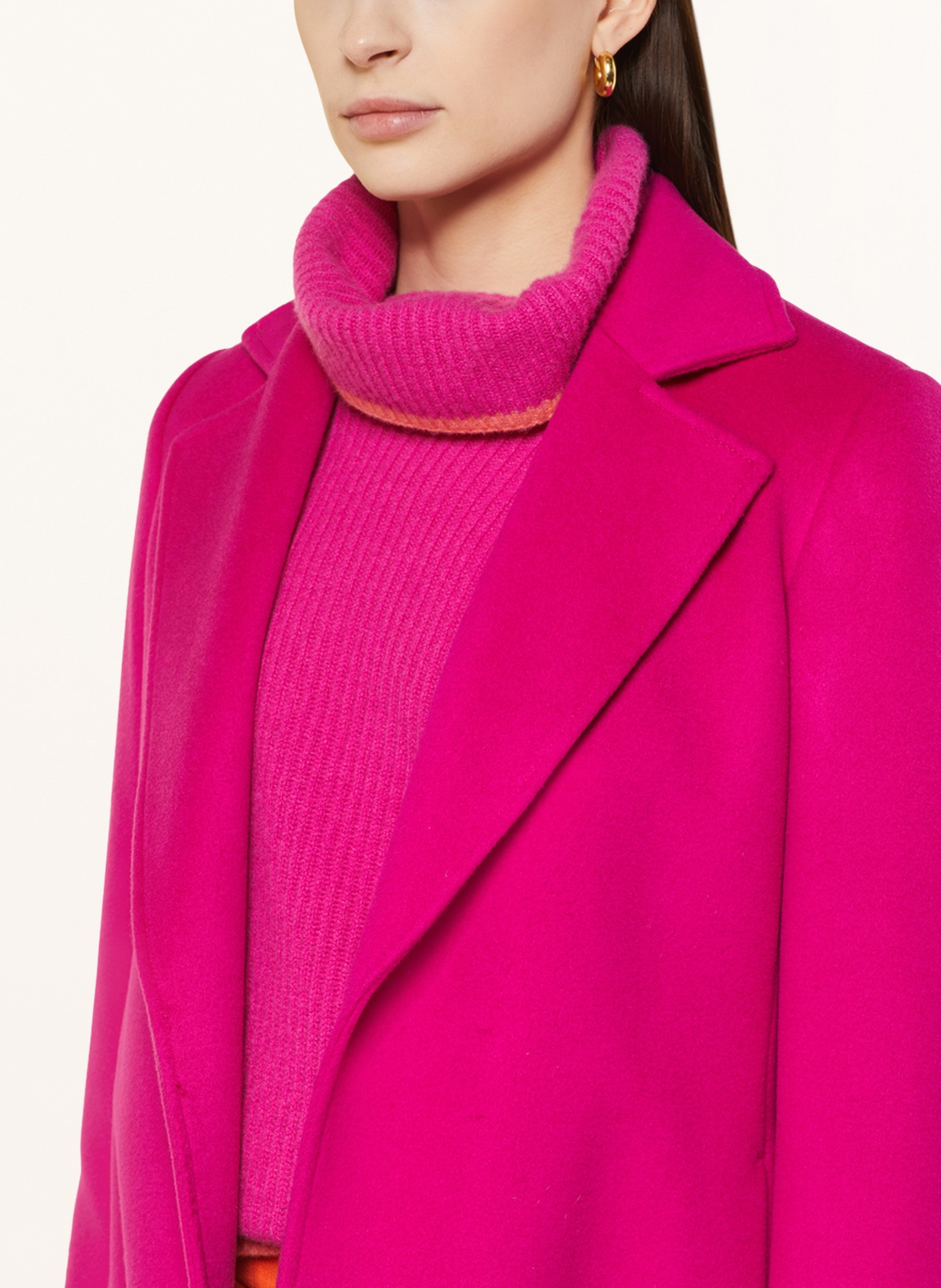 MAX & Co. Wool coat LONGRUN, Color: FUCHSIA (Image 4)