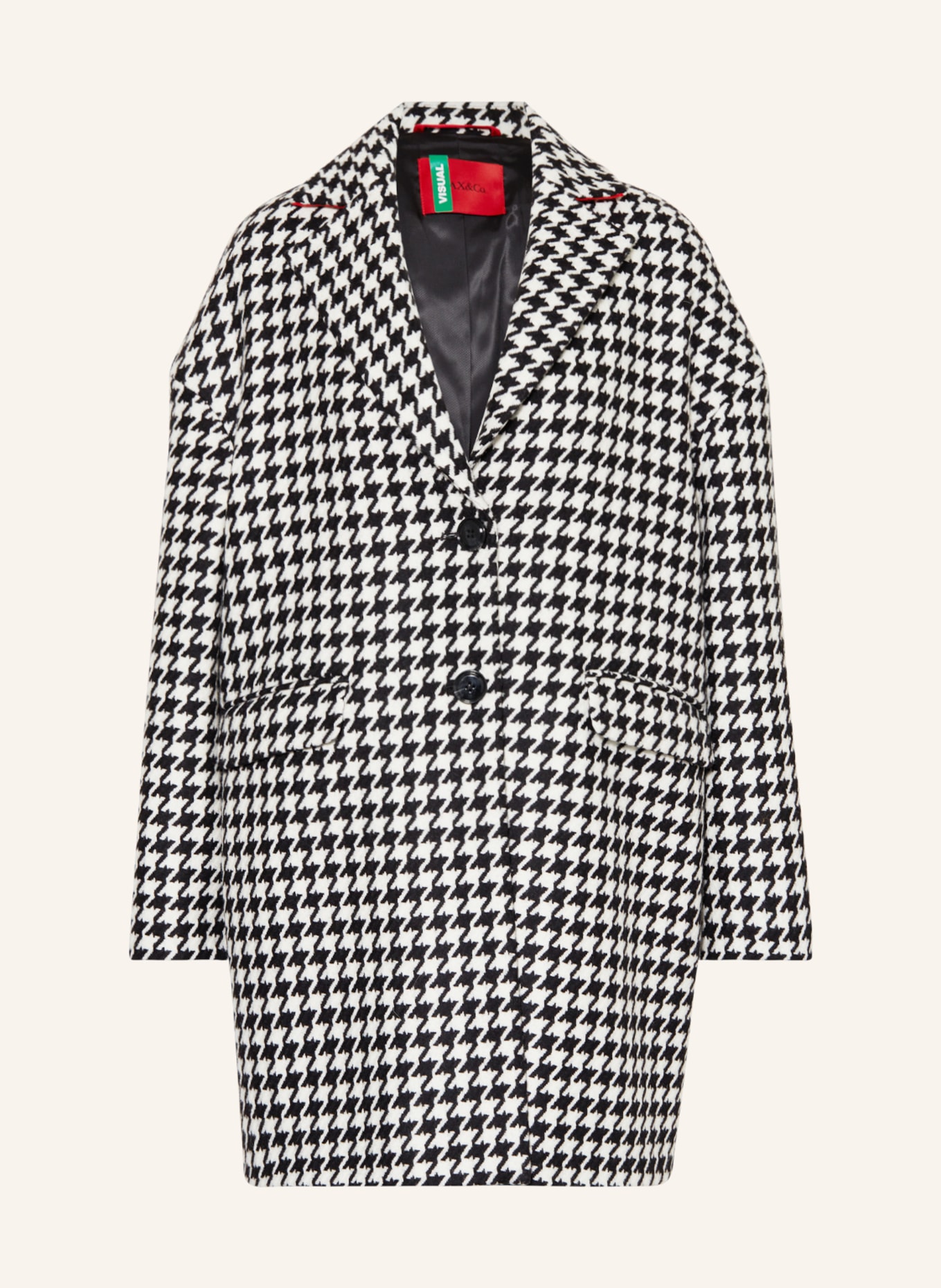 MAX & Co. Wool coat BIORITMO, Color: BLACK/ WHITE (Image 1)