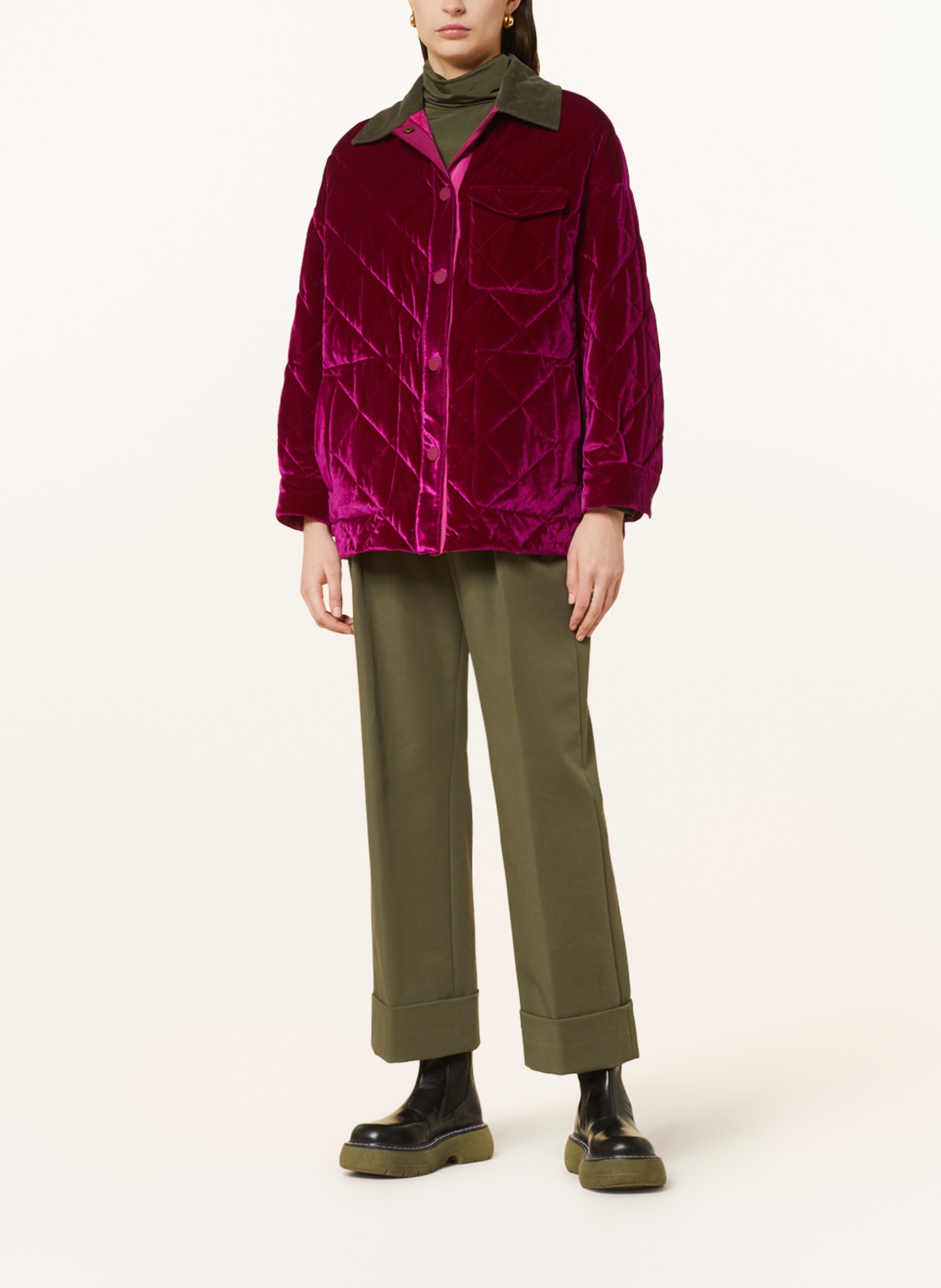 MAX & Co. Quilted jacket LORIANA reversible, Color: FUCHSIA (Image 2)