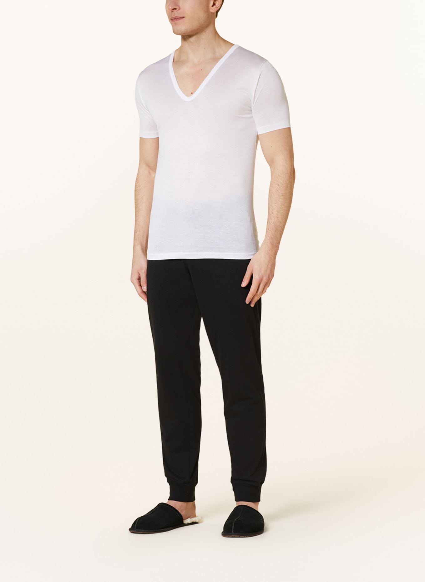 zimmerli V-neck shirt ROYAL CLASSIC, Color: WHITE (Image 2)