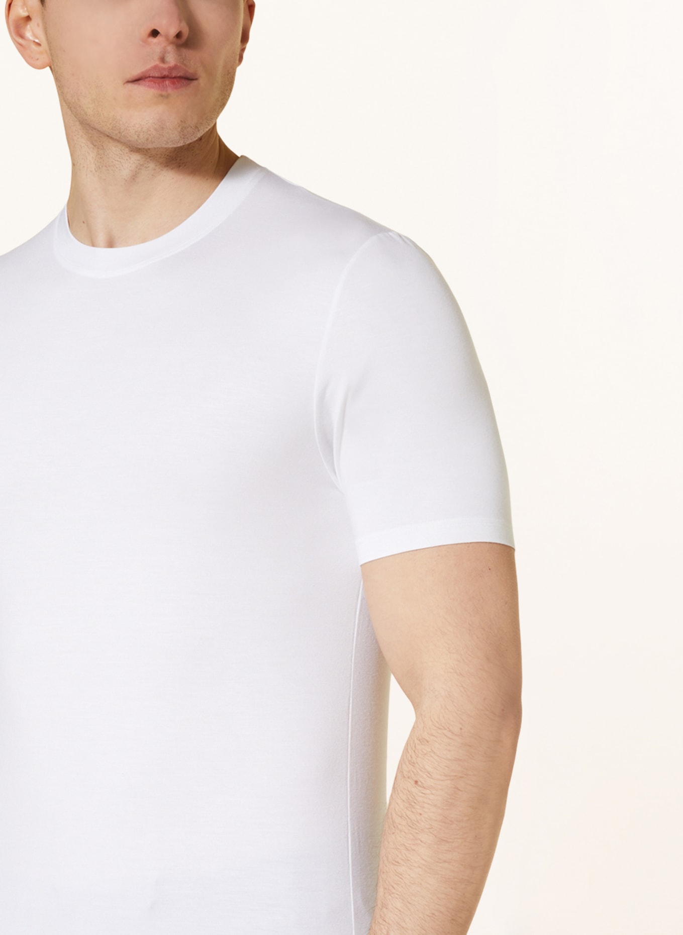 zimmerli Schlafshirt PURENESS, Farbe: WEISS (Bild 4)