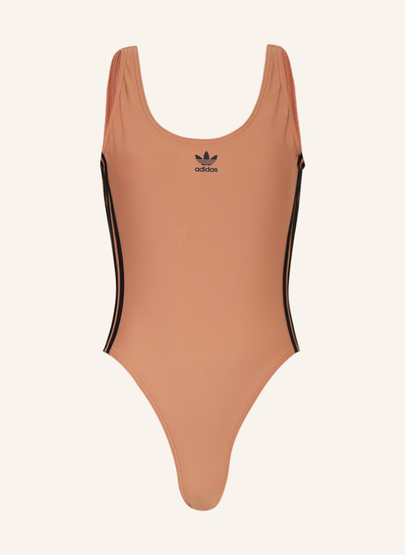 adidas Originals Swimsuit ADICOLOR 3-STRIPES, Color: LIGHT BROWN/ BLACK (Image 1)