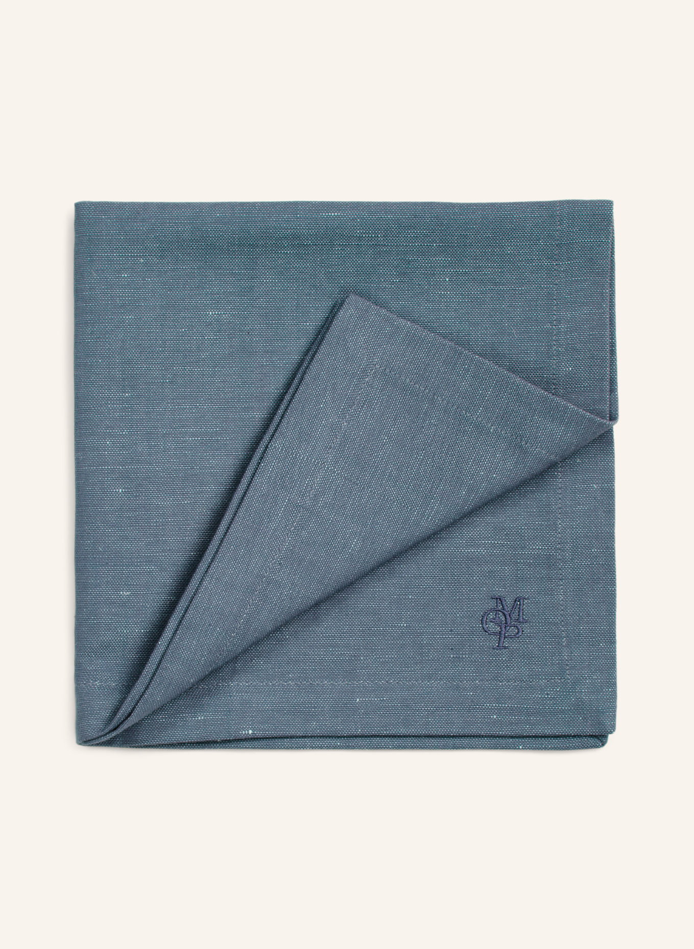 Marc O'Polo Fabric serviettes AKALLA with linen, Color: BLUE GRAY (Image 1)