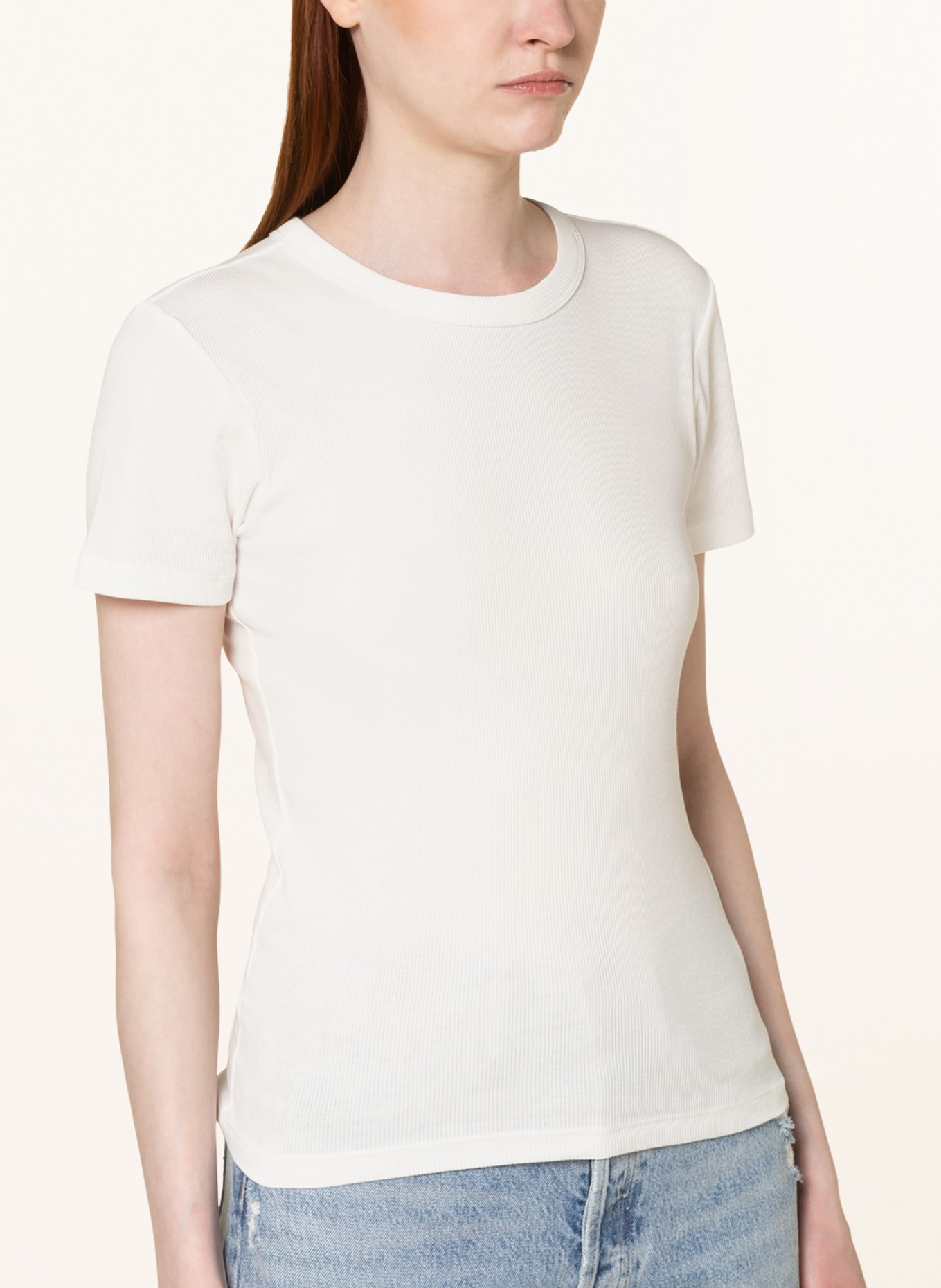 OPUS T-shirt SAMUNA, Kolor: KREMOWY (Obrazek 4)