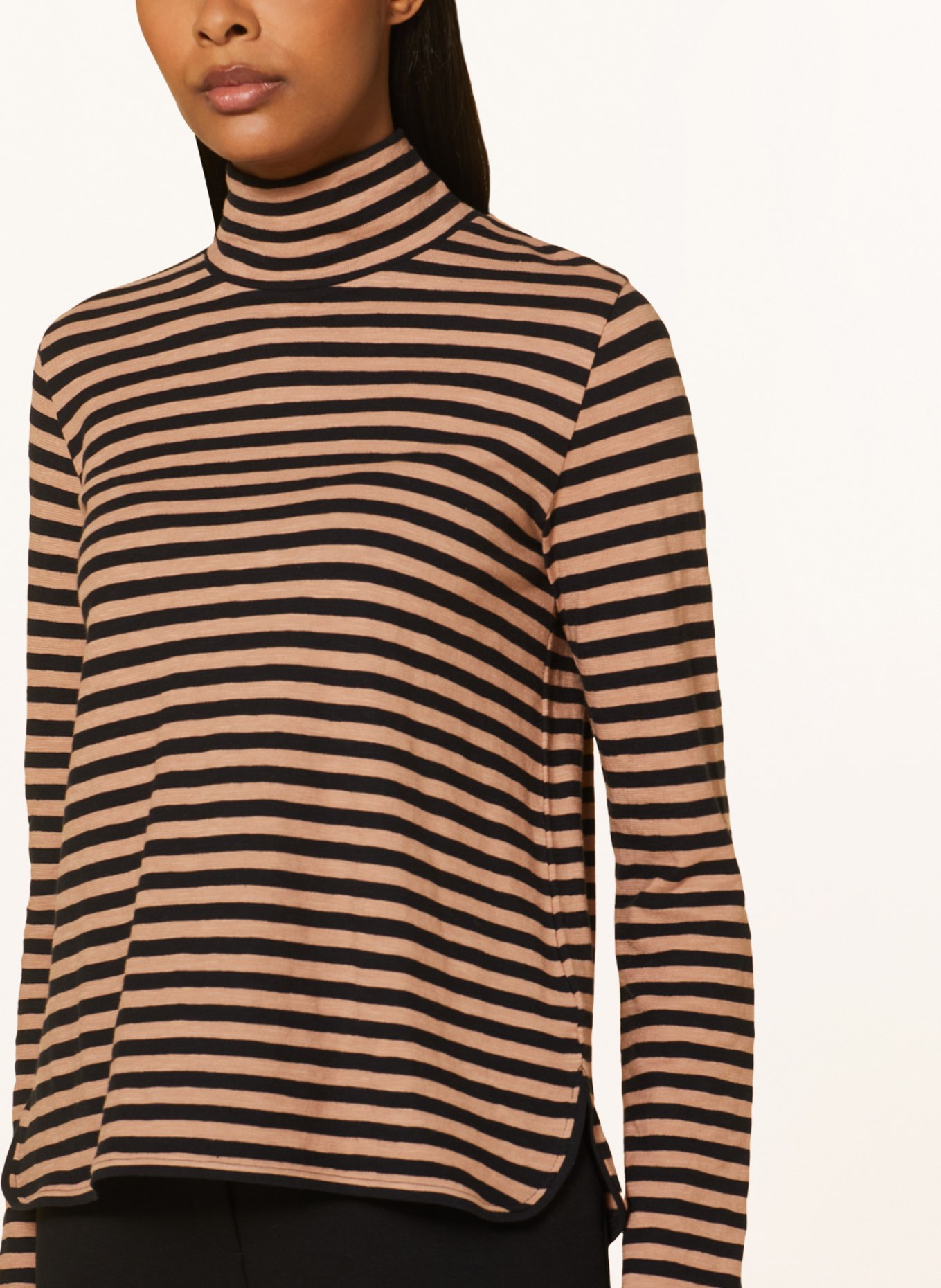 LANIUS Long sleeve shirt, Color: BLACK/ BEIGE (Image 4)