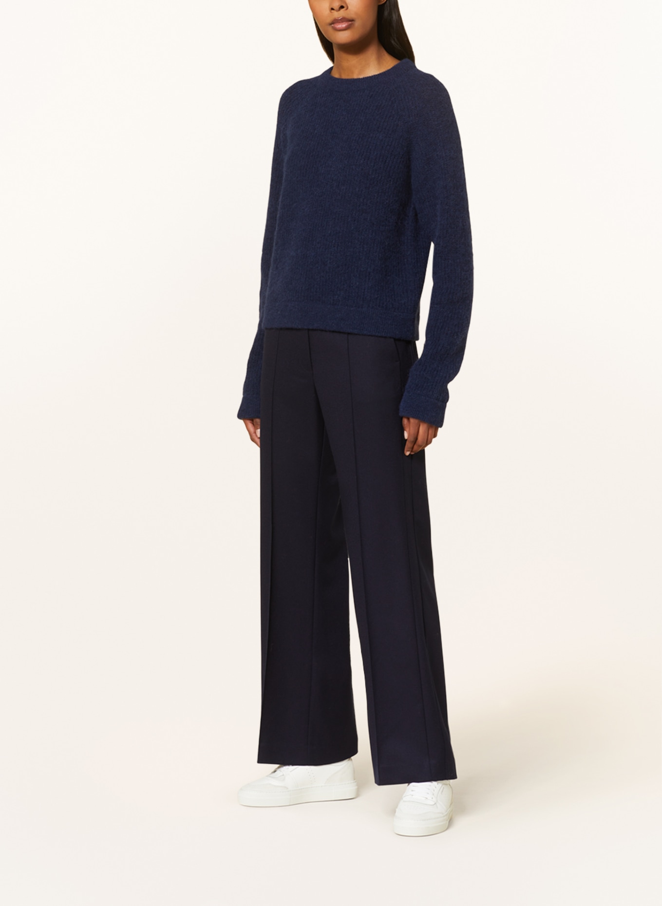 LANIUS Wide leg trousers, Color: DARK BLUE (Image 4)