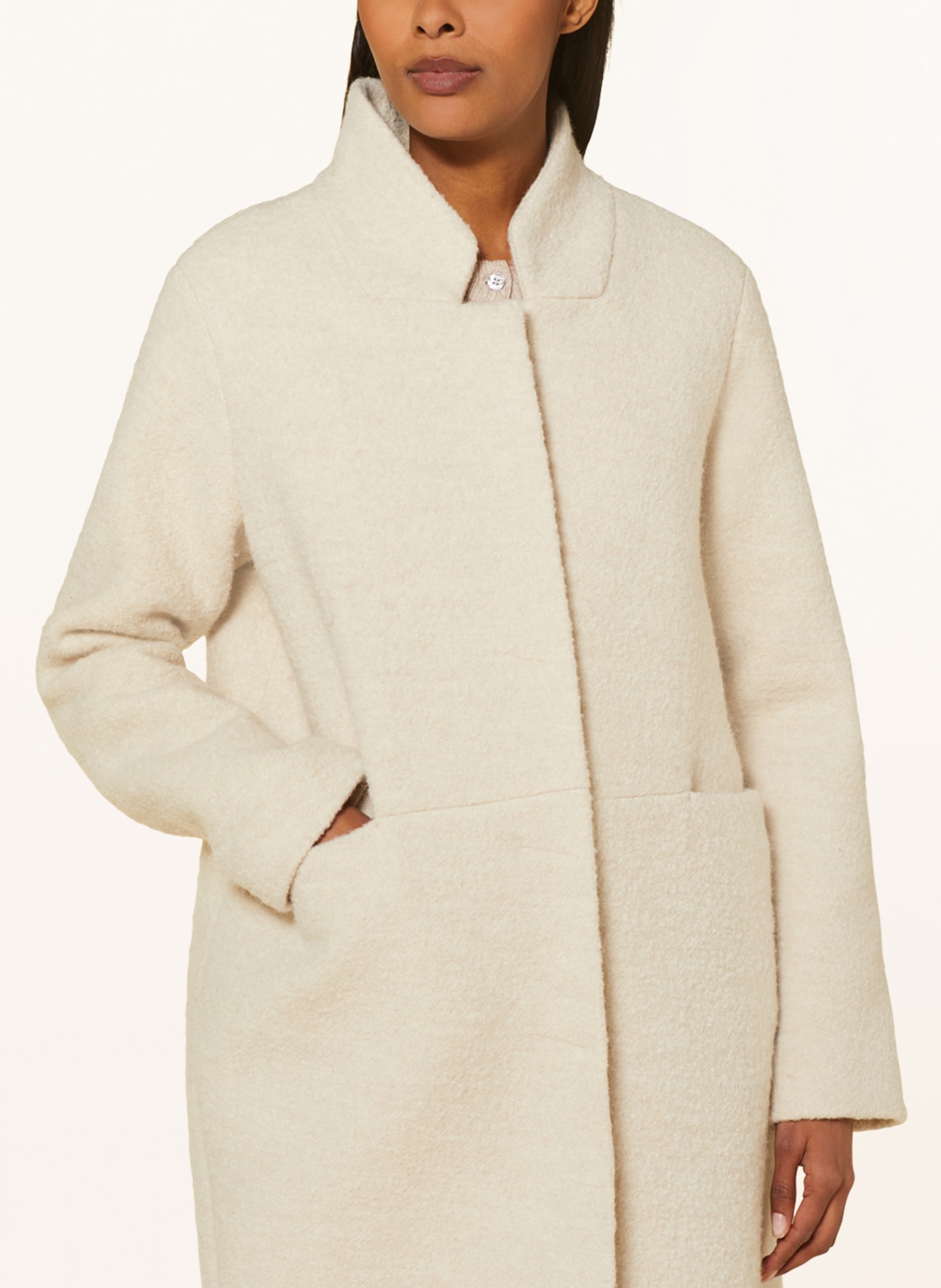 LANIUS Bouclé coat, Color: CREAM (Image 4)