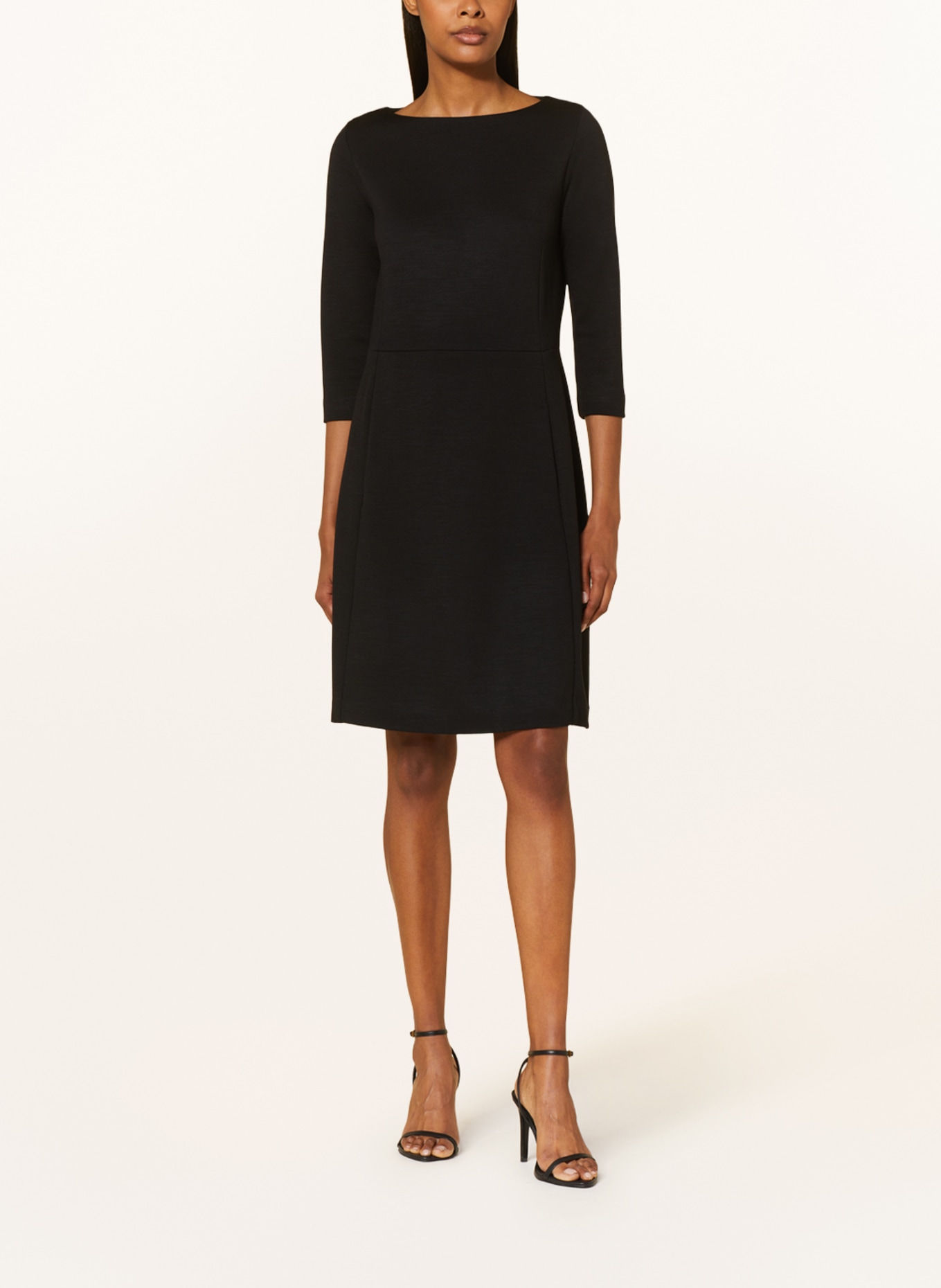 LANIUS Jersey dress with 3/4 sleeves, Color: BLACK (Image 2)