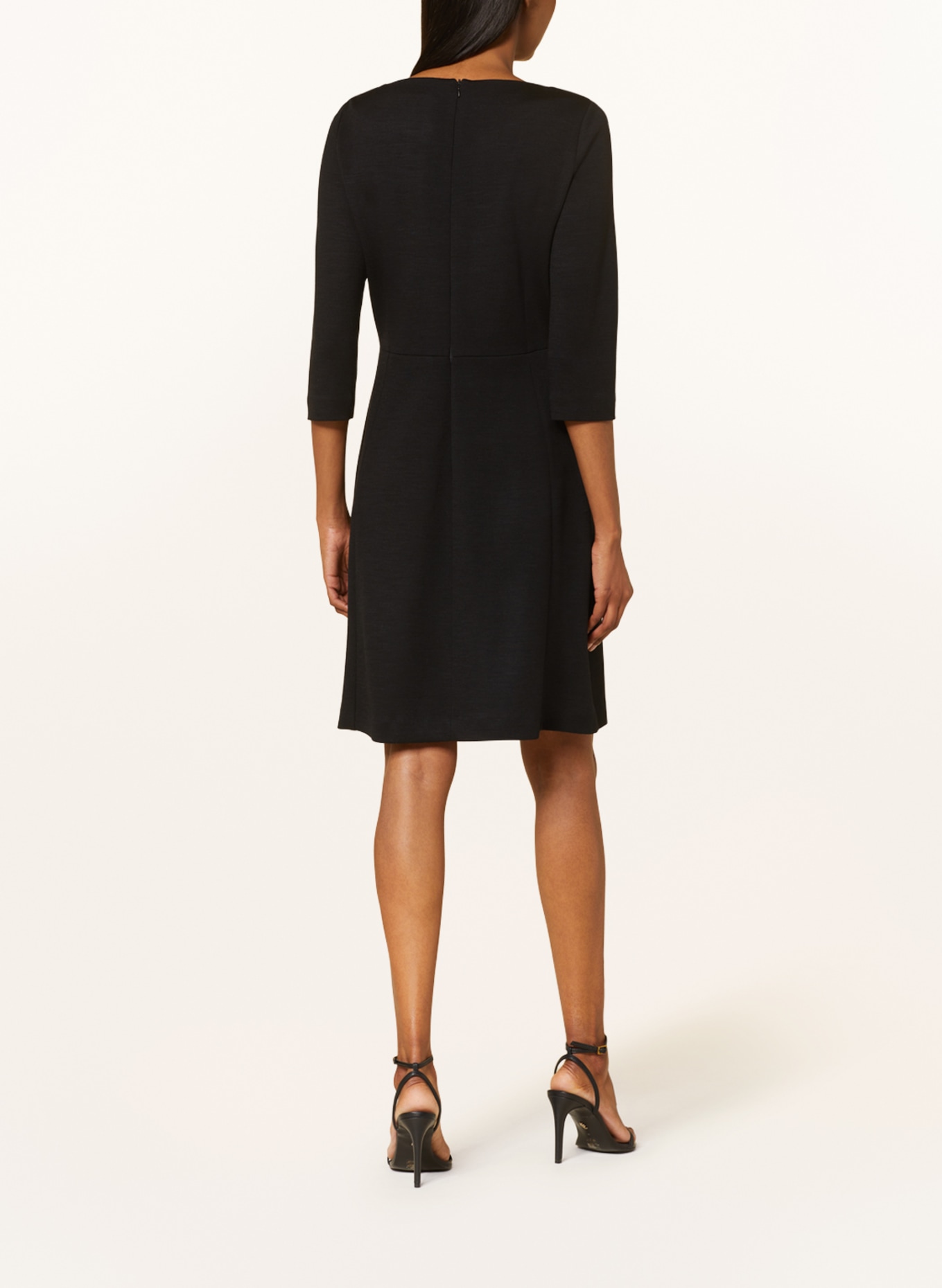 LANIUS Jersey dress with 3/4 sleeves, Color: BLACK (Image 3)