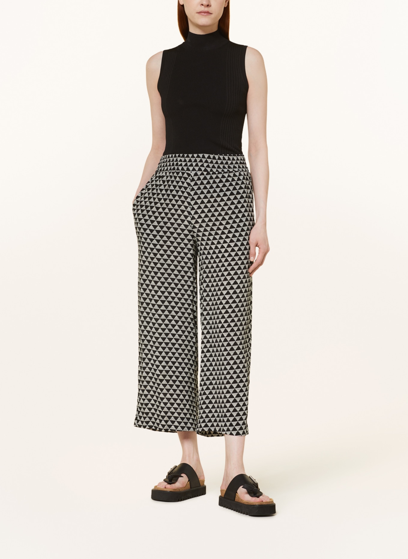 WHISTLES Culottes, Color: BLACK/ WHITE (Image 2)