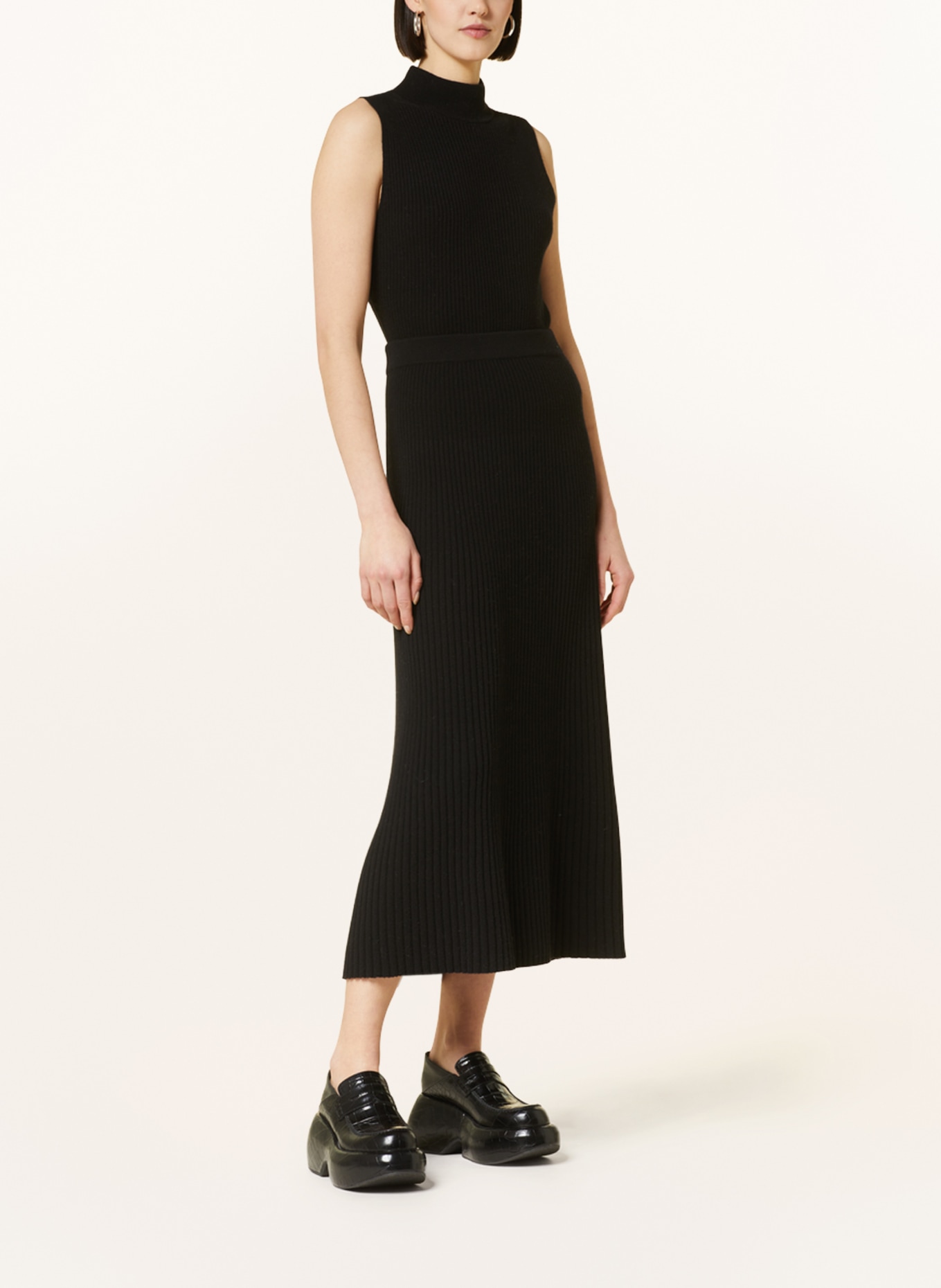 360CASHMERE Knit skirt KATE in cashmere, Color: BLACK (Image 2)