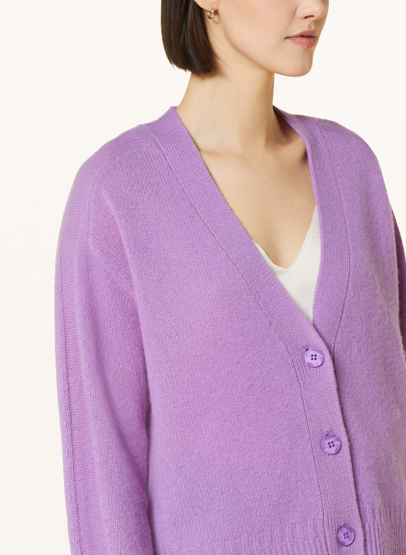 360CASHMERE Cardigan ROBYN in cashmere, Color: PURPLE (Image 4)