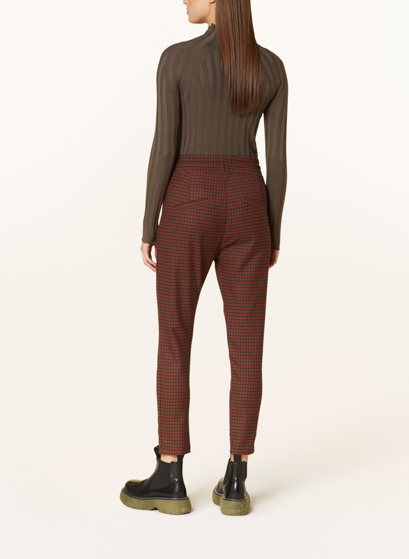 ELIAS RUMELIS Suit trousers ERPIPER, Color: OLIVE/ RED/ BLACK (Image 3)