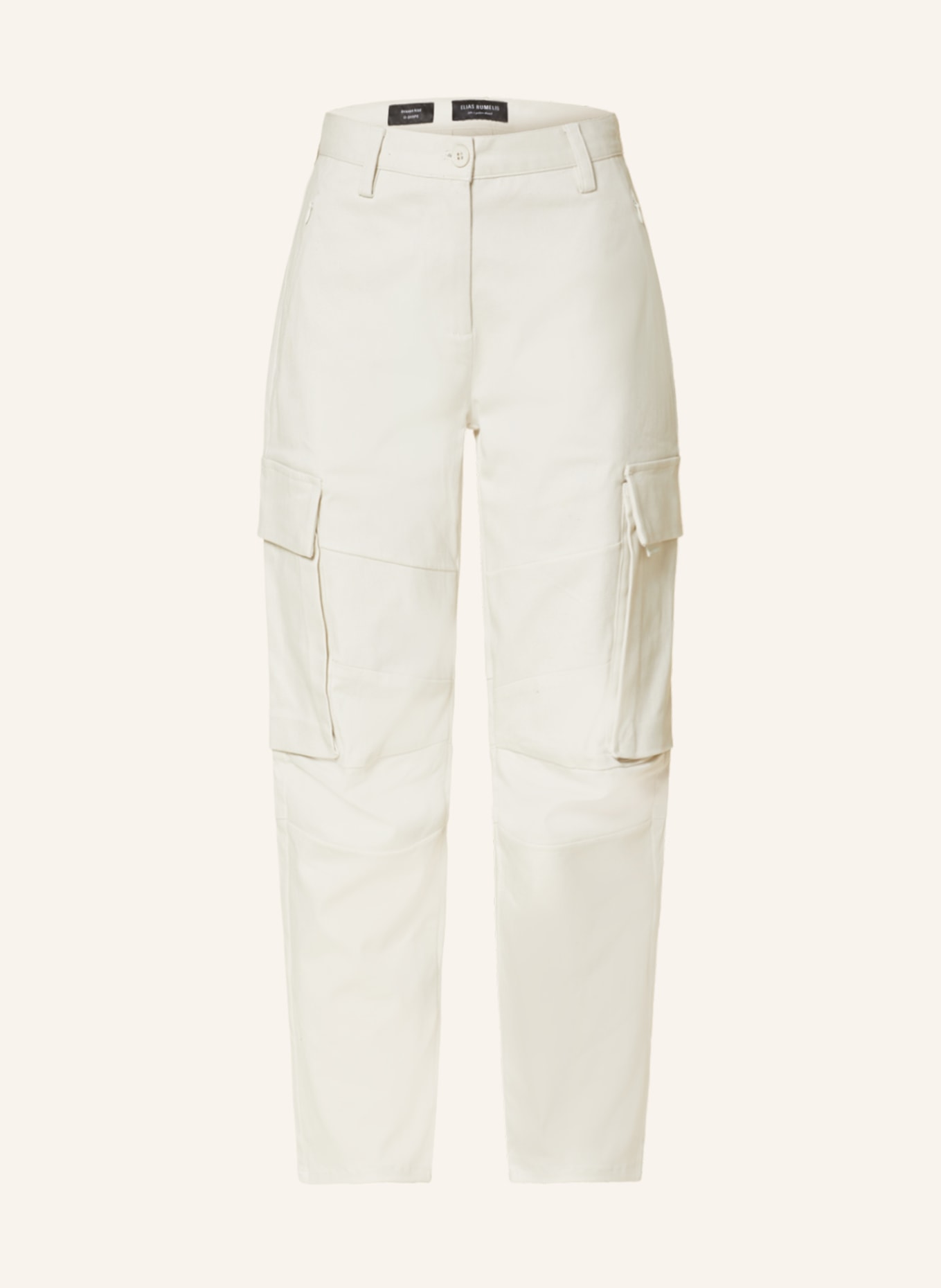 ELIAS RUMELIS Cargo trousers ERALENA, Color: CREAM (Image 1)
