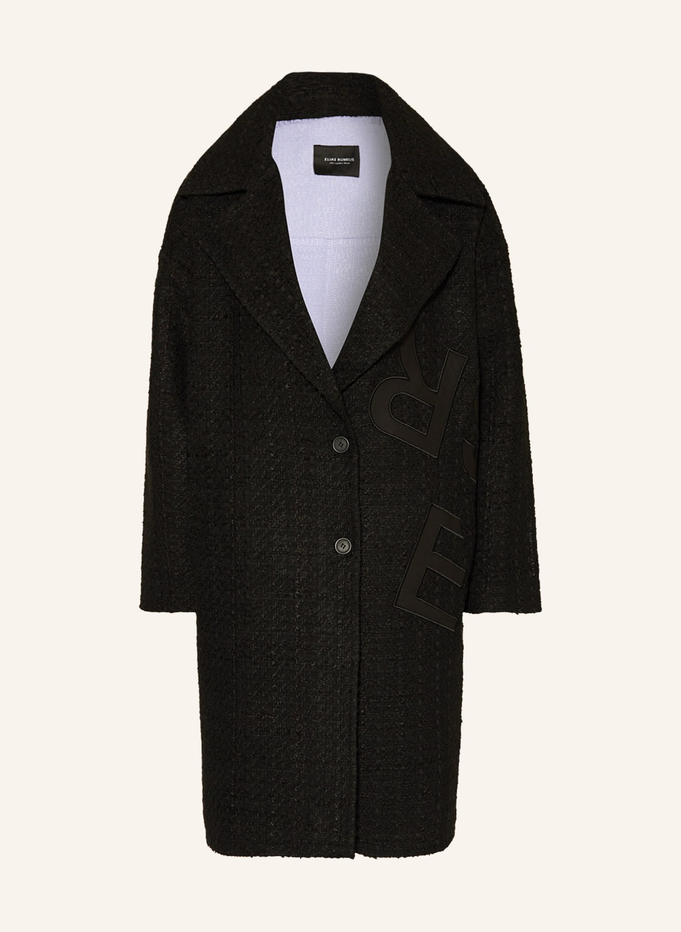 ELIAS RUMELIS Bouclé coat DALIA, Color: BLACK (Image 1)