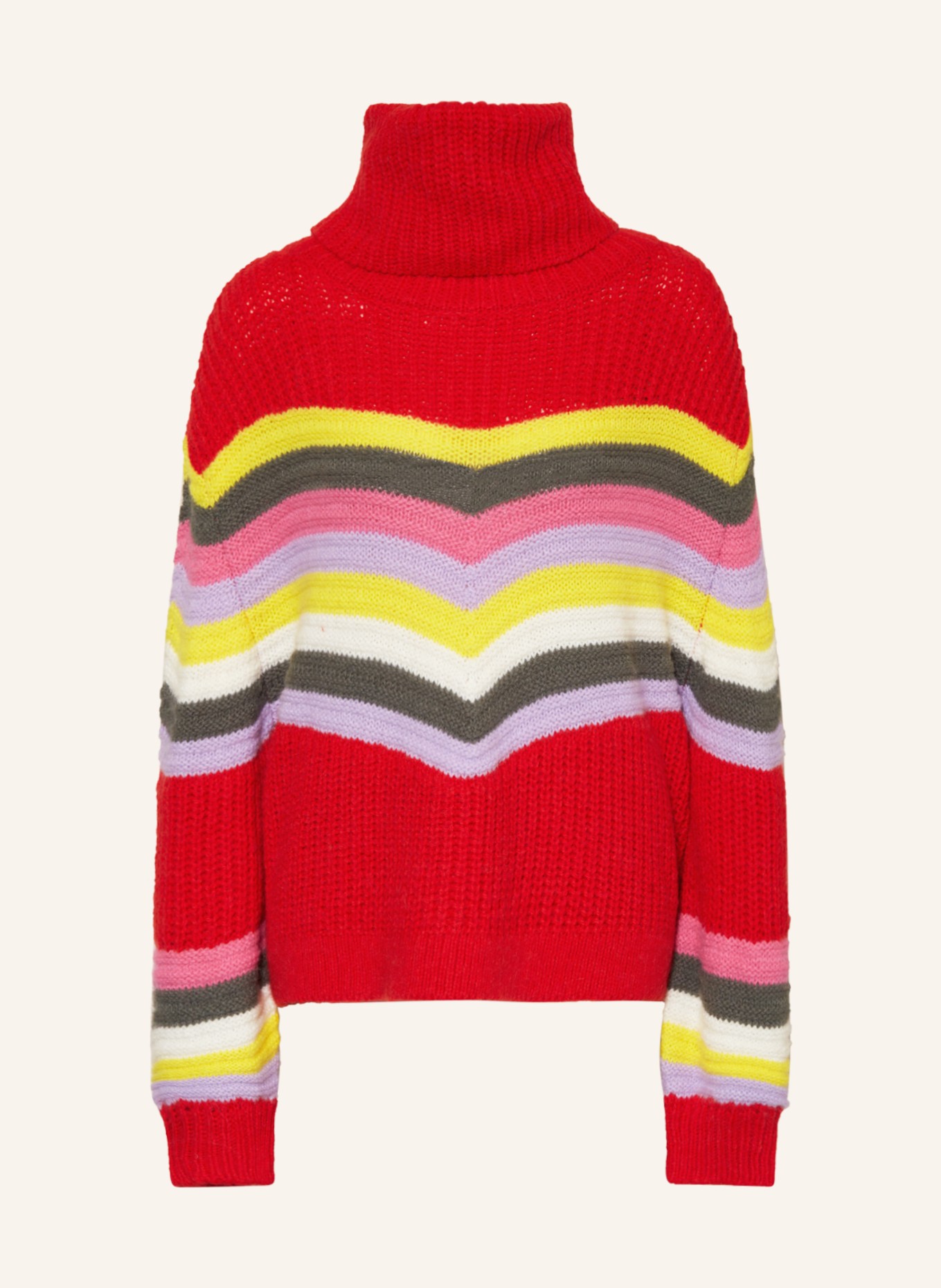 ELIAS RUMELIS Turtleneck sweater LAHELA, Color: RED/ YELLOW/ LIGHT PURPLE (Image 1)