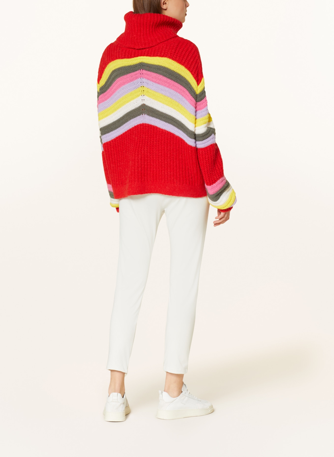 ELIAS RUMELIS Turtleneck sweater LAHELA, Color: RED/ YELLOW/ LIGHT PURPLE (Image 3)