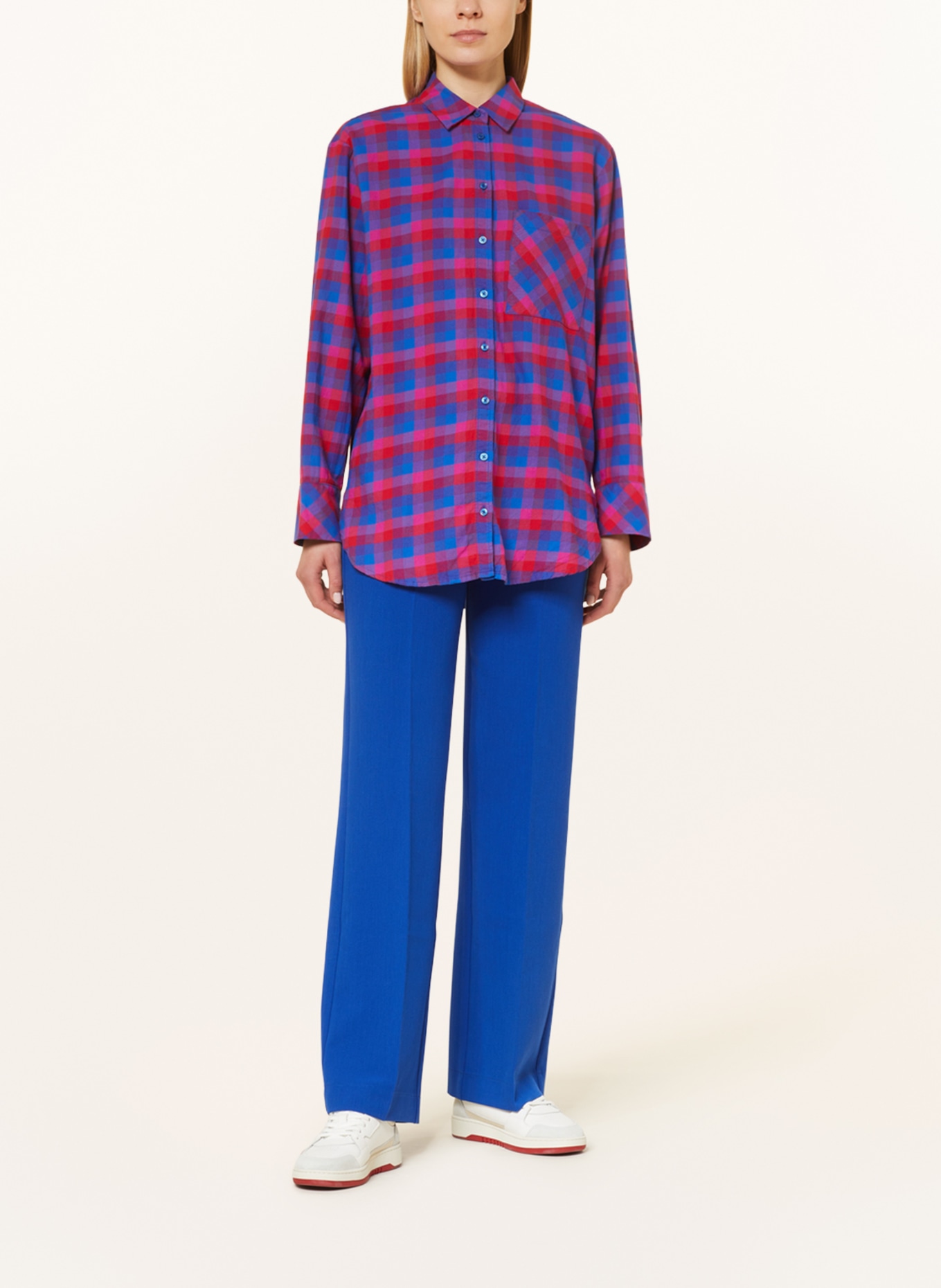 RISY & JERFS Shirt blouse LUCCA, Color: BLUE/ RED/ PINK (Image 2)