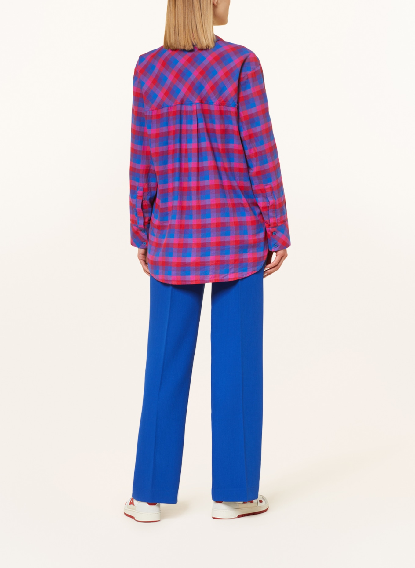 RISY & JERFS Shirt blouse LUCCA, Color: BLUE/ RED/ PINK (Image 3)