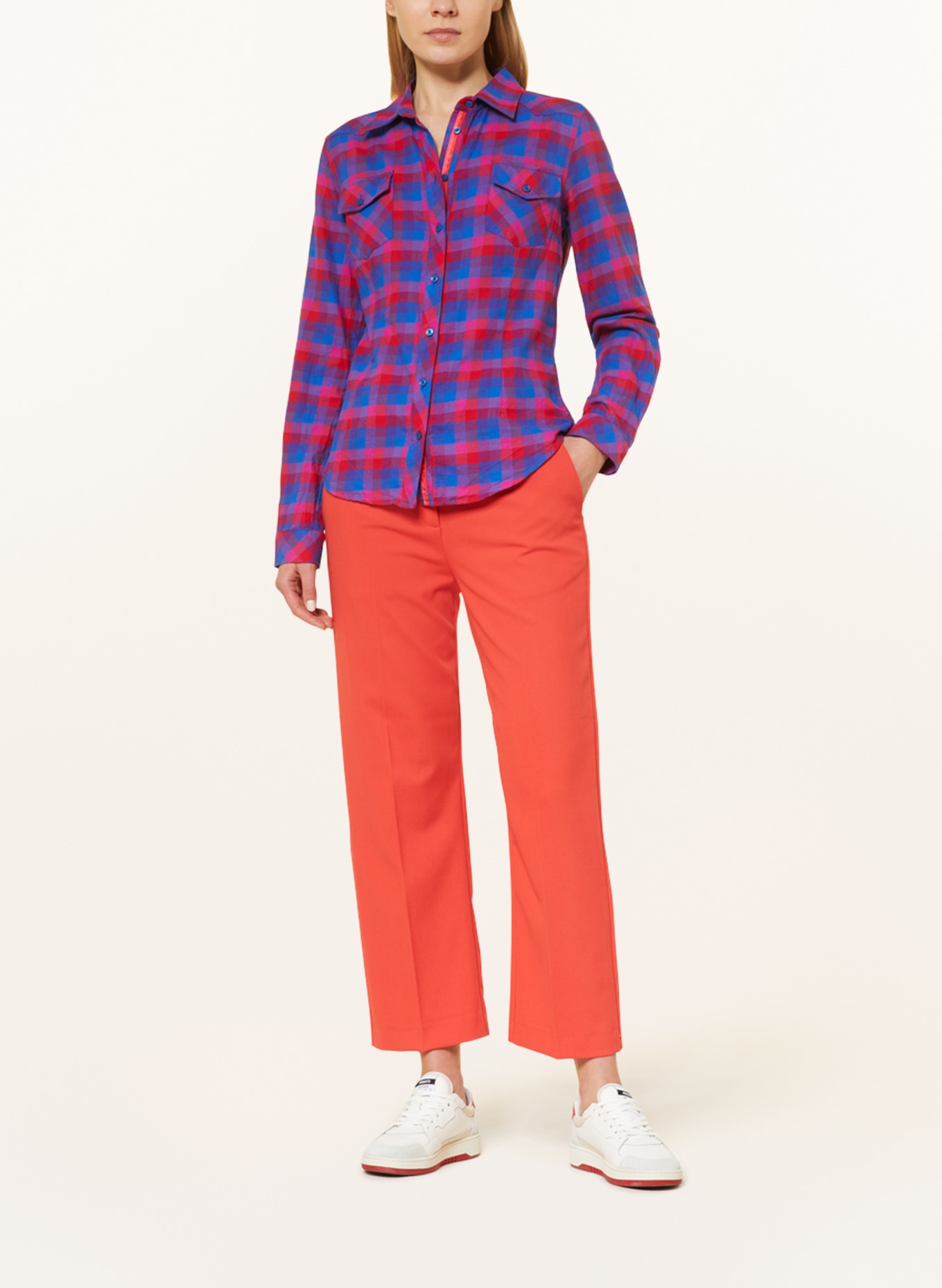 RISY & JERFS Shirt blouse NEW CASTLE, Color: BLUE/ PINK/ RED (Image 2)