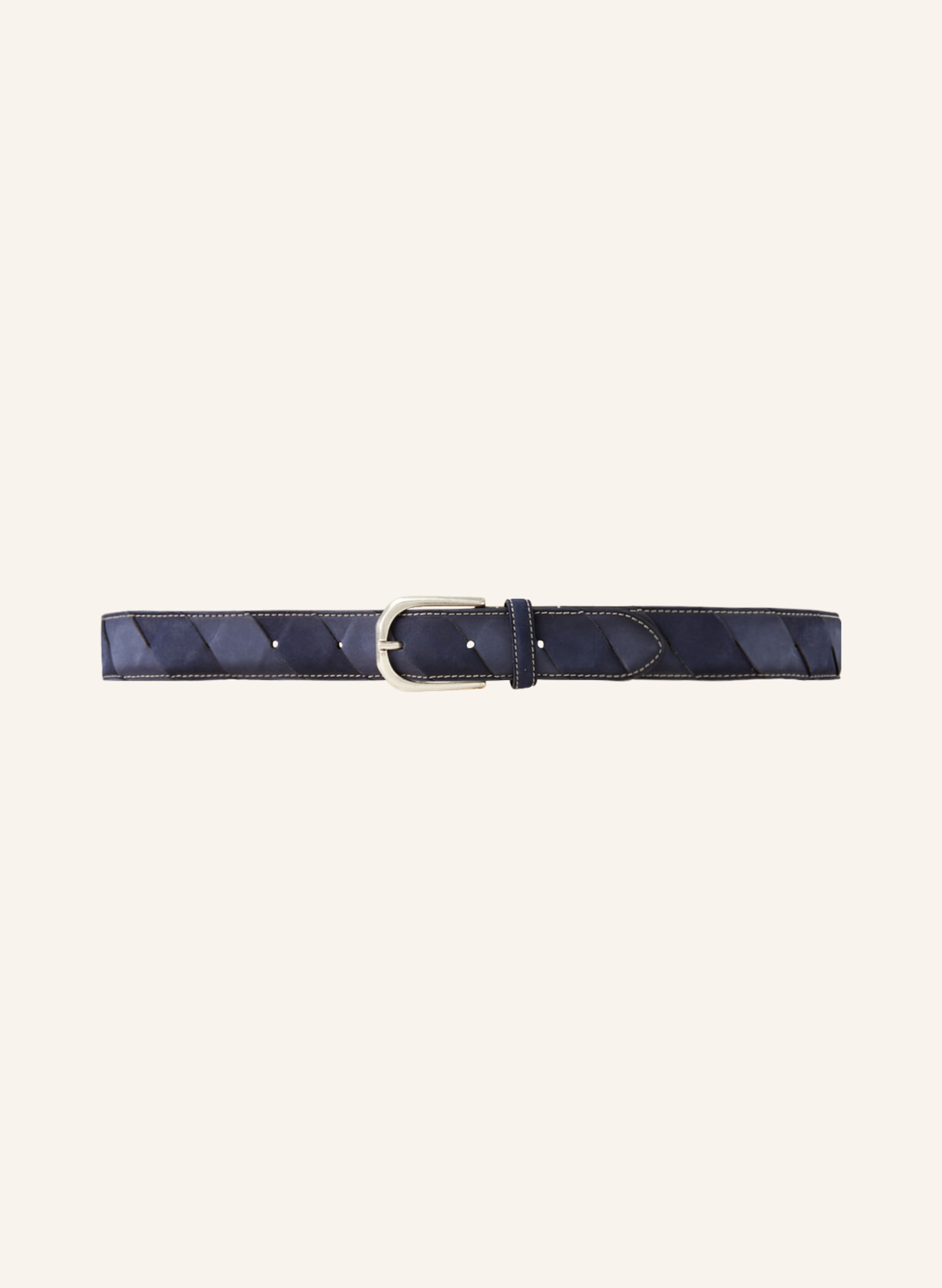 VENETA CINTURE Braided belt made of leather, Color: BLUE (Image 2)