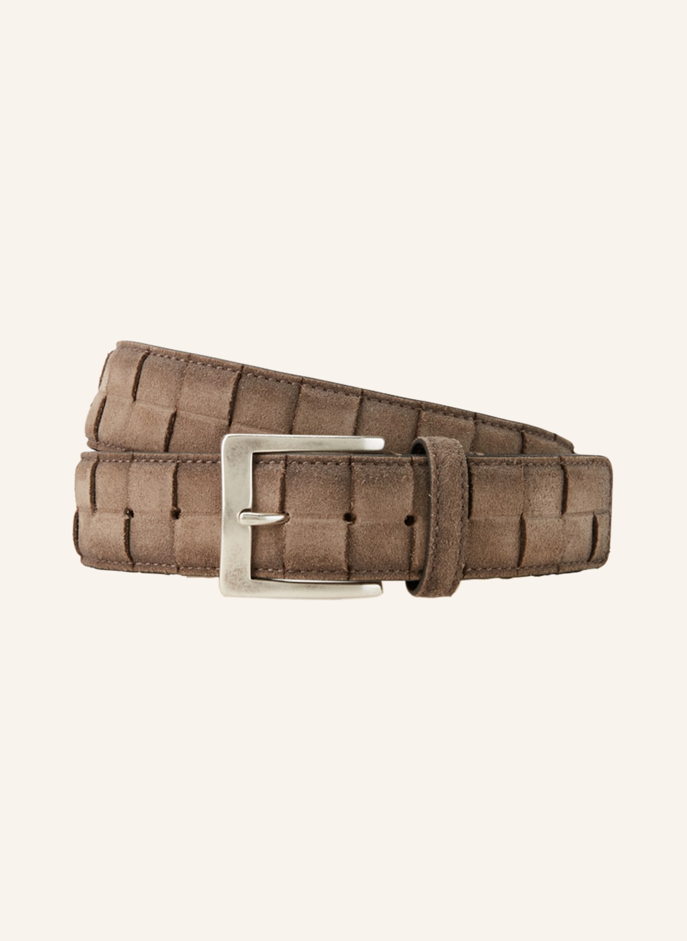 VENETA CINTURE Braided belt made of leather, Color: BROWN (Image 1)